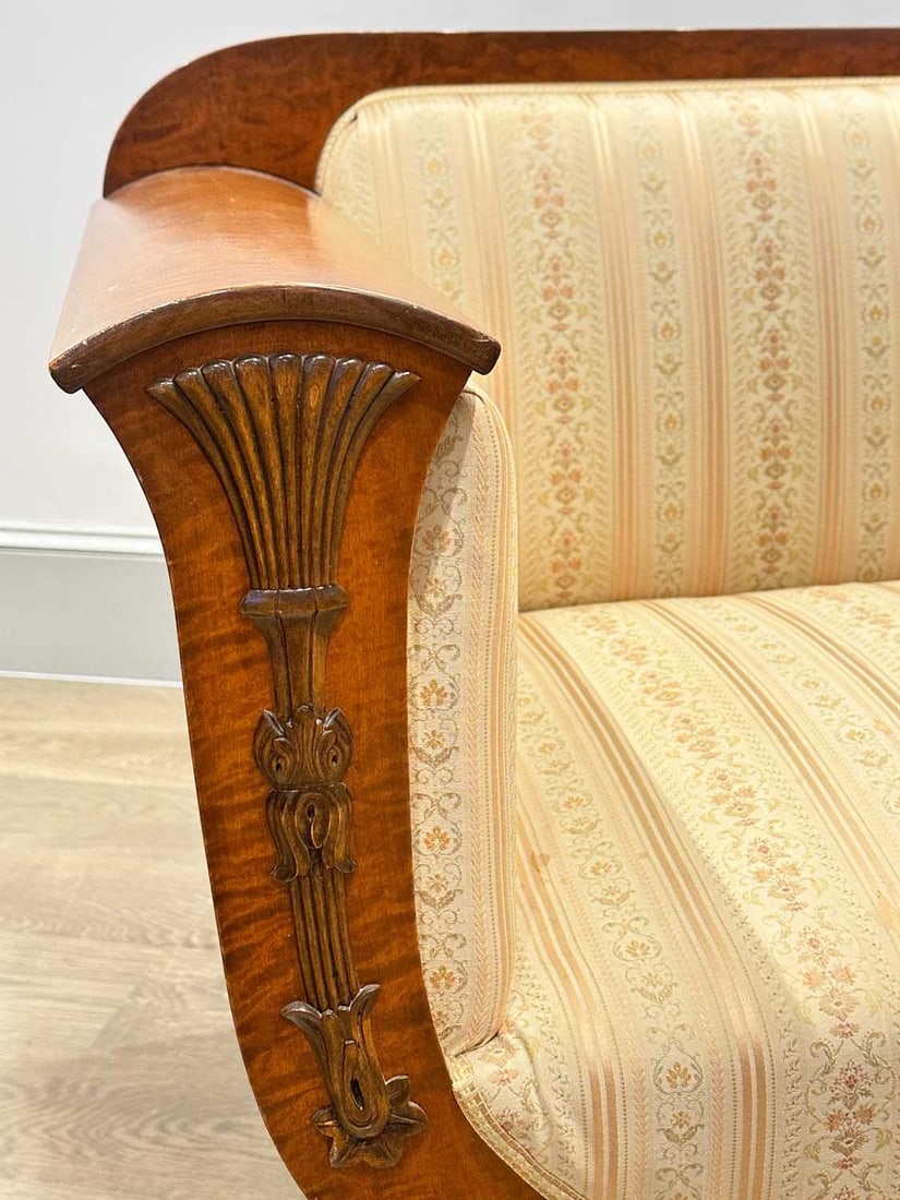 Biedermeier Maple Upholstered Sofa - 3