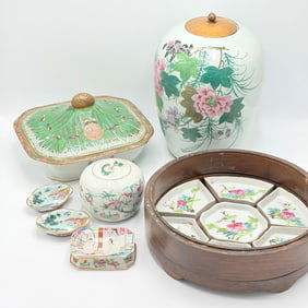 Group of Chinese Porcelain Table Articles