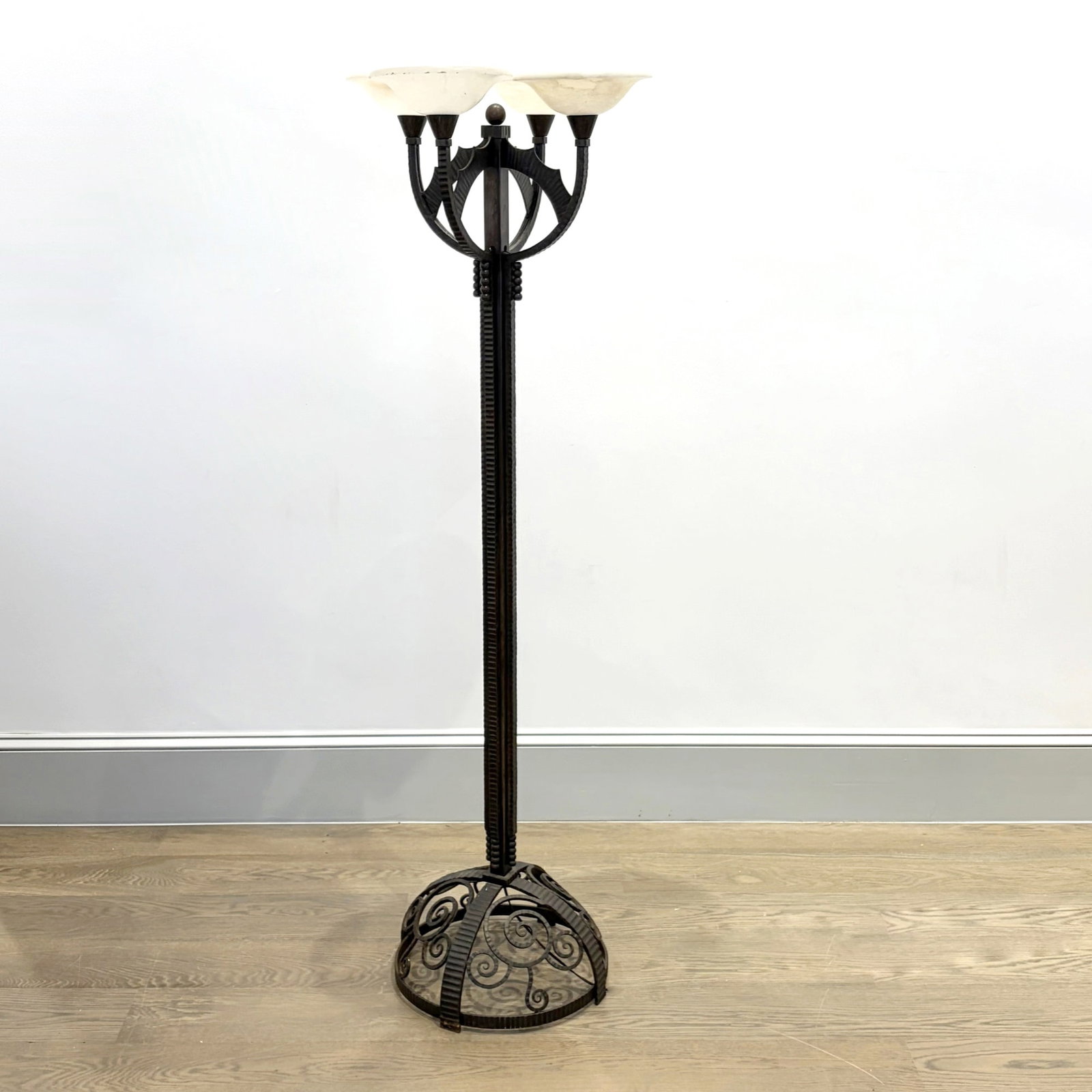 French Art Deco Wrought Iron Four-Light Torchere (1 of 4)
