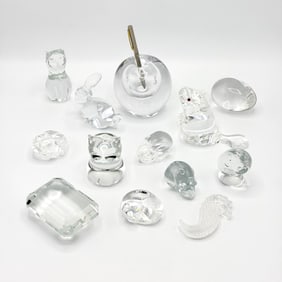 Group of Glass Table Articles