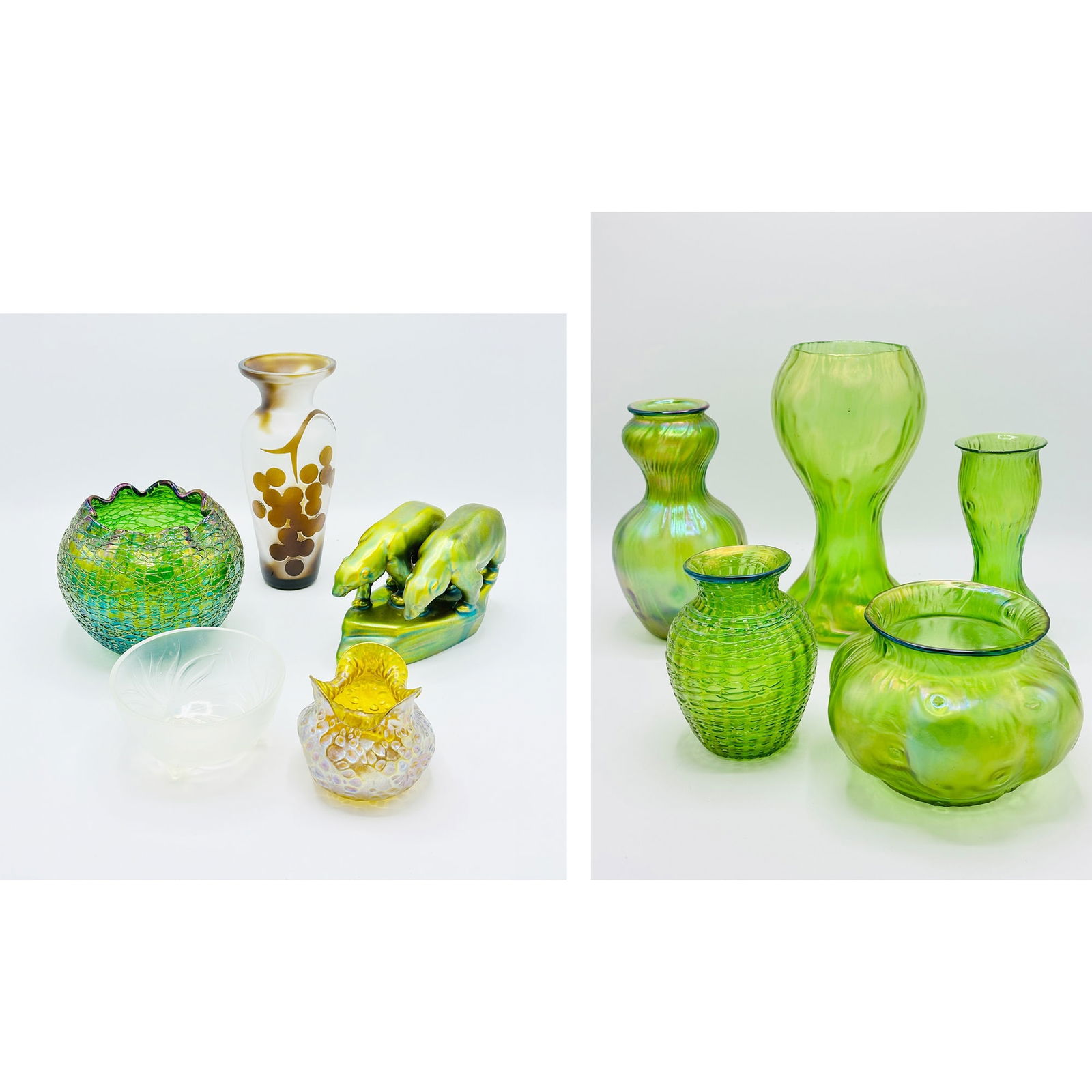 Group of Ten Art Glass Table Articles (1 of 20)