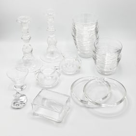 Group of Steuben Glass Table Articles