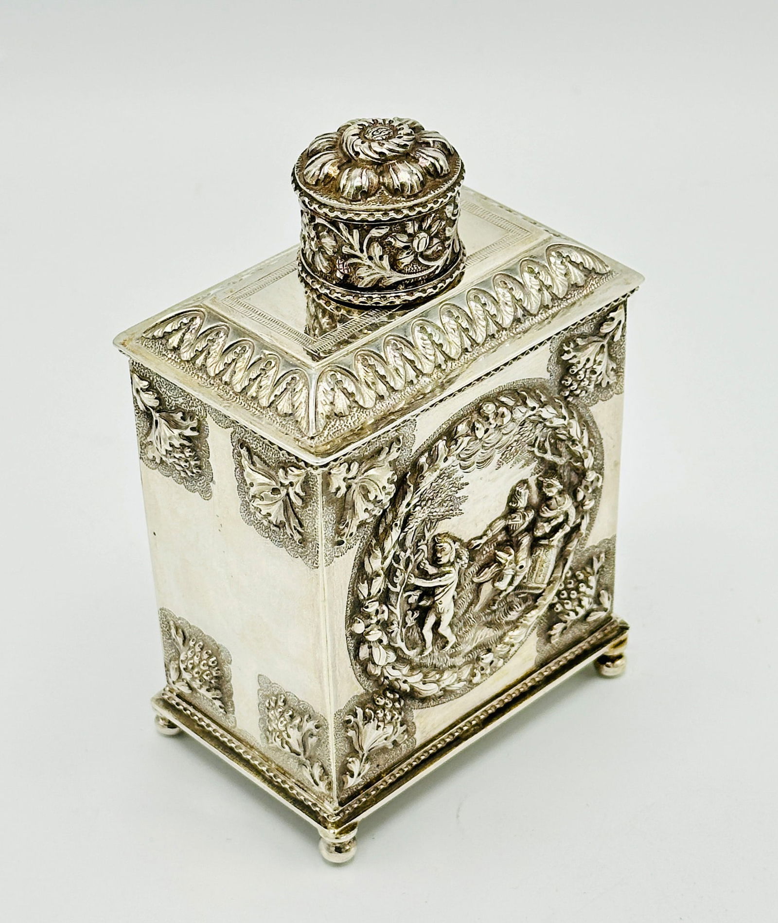 Continental Silver Tea Caddy - 3