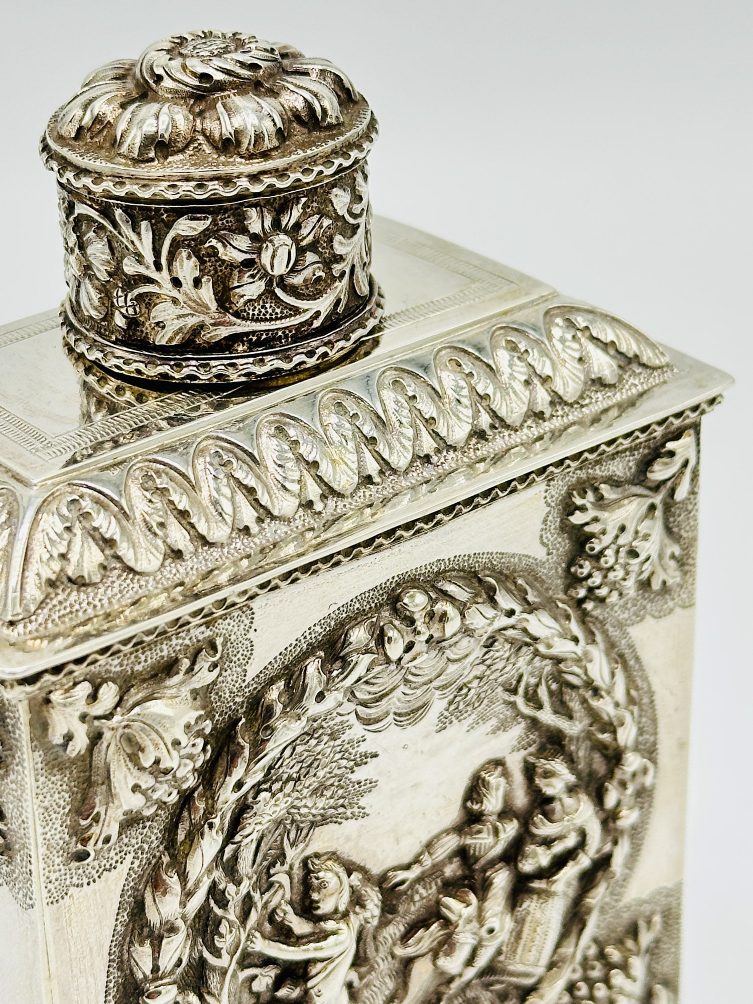 Continental Silver Tea Caddy - 4