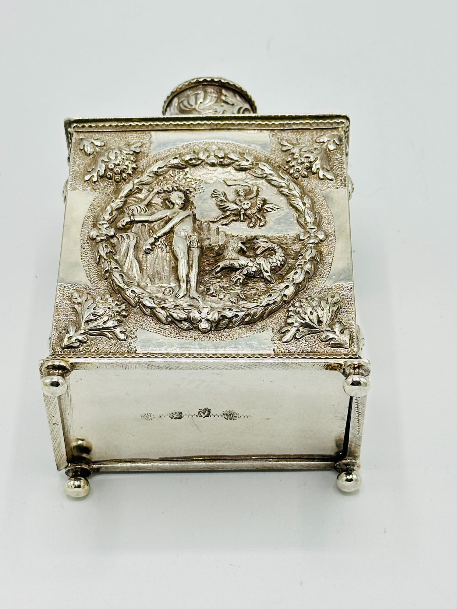 Continental Silver Tea Caddy - 7
