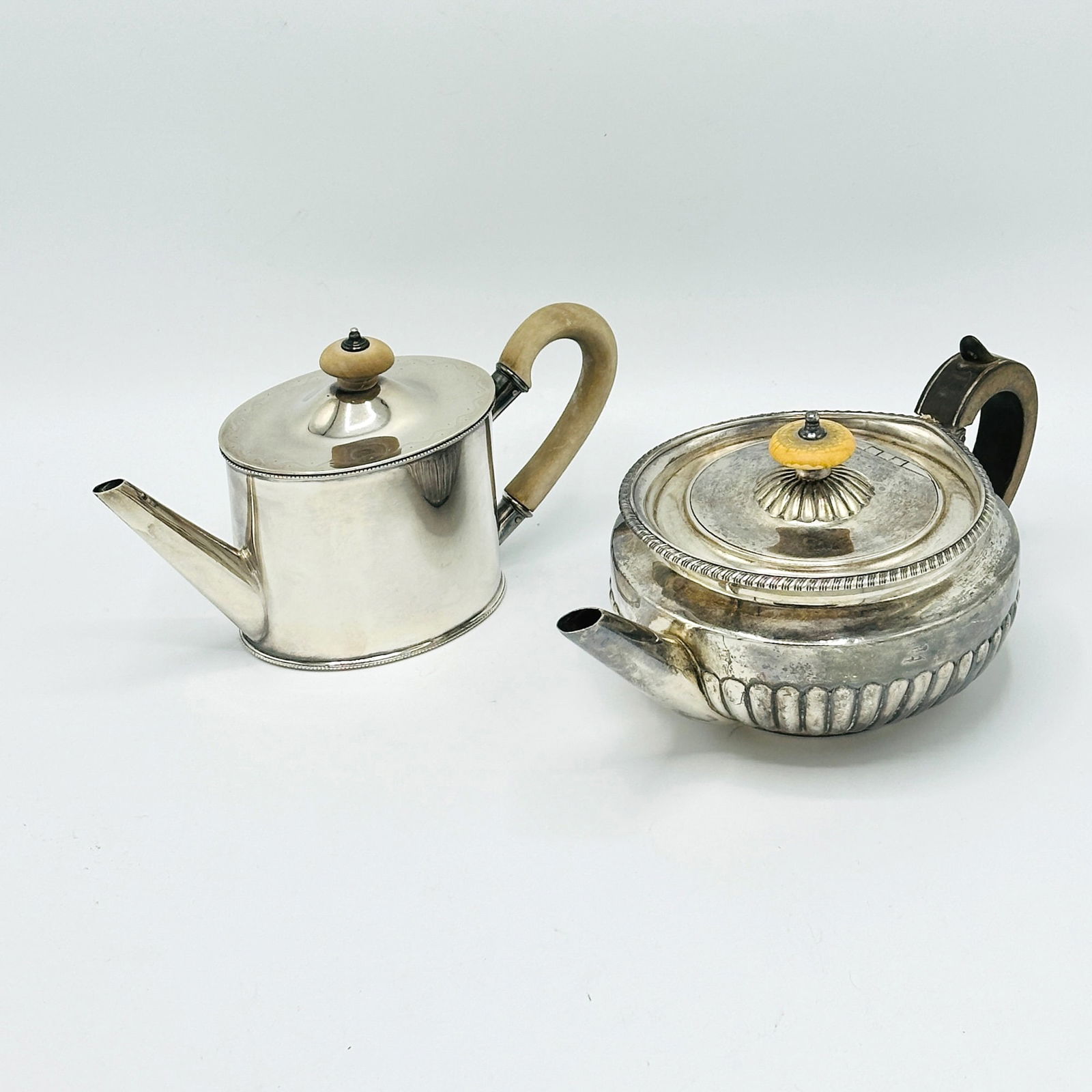 Two English Sterling Silver Teapots (1 of 8)