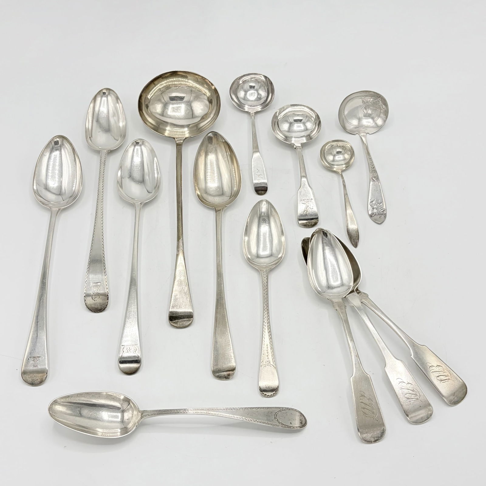 Group of Silver Serving Spoons and Ladles (1 of 20)