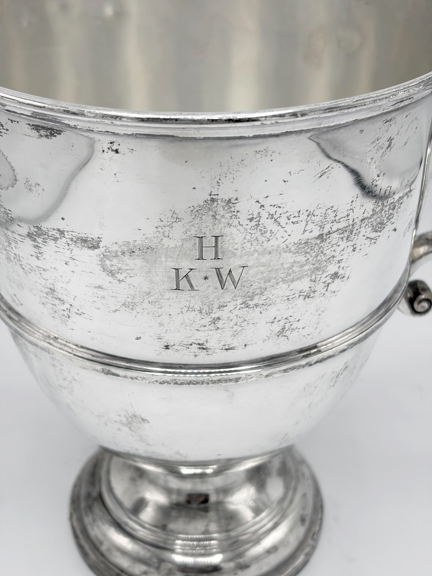 George V Sterling Silver Covered Two Handled Cup - 4