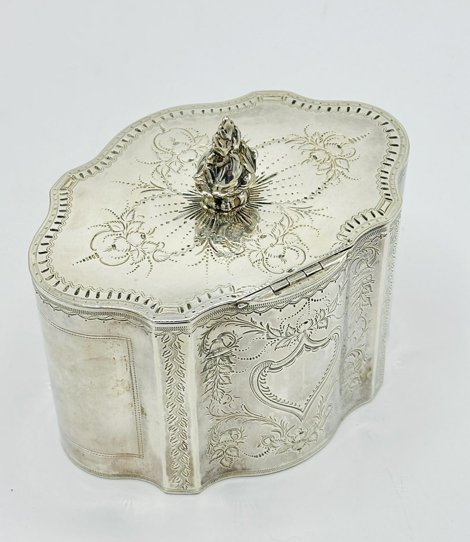 American Silver Tea Caddy - 3
