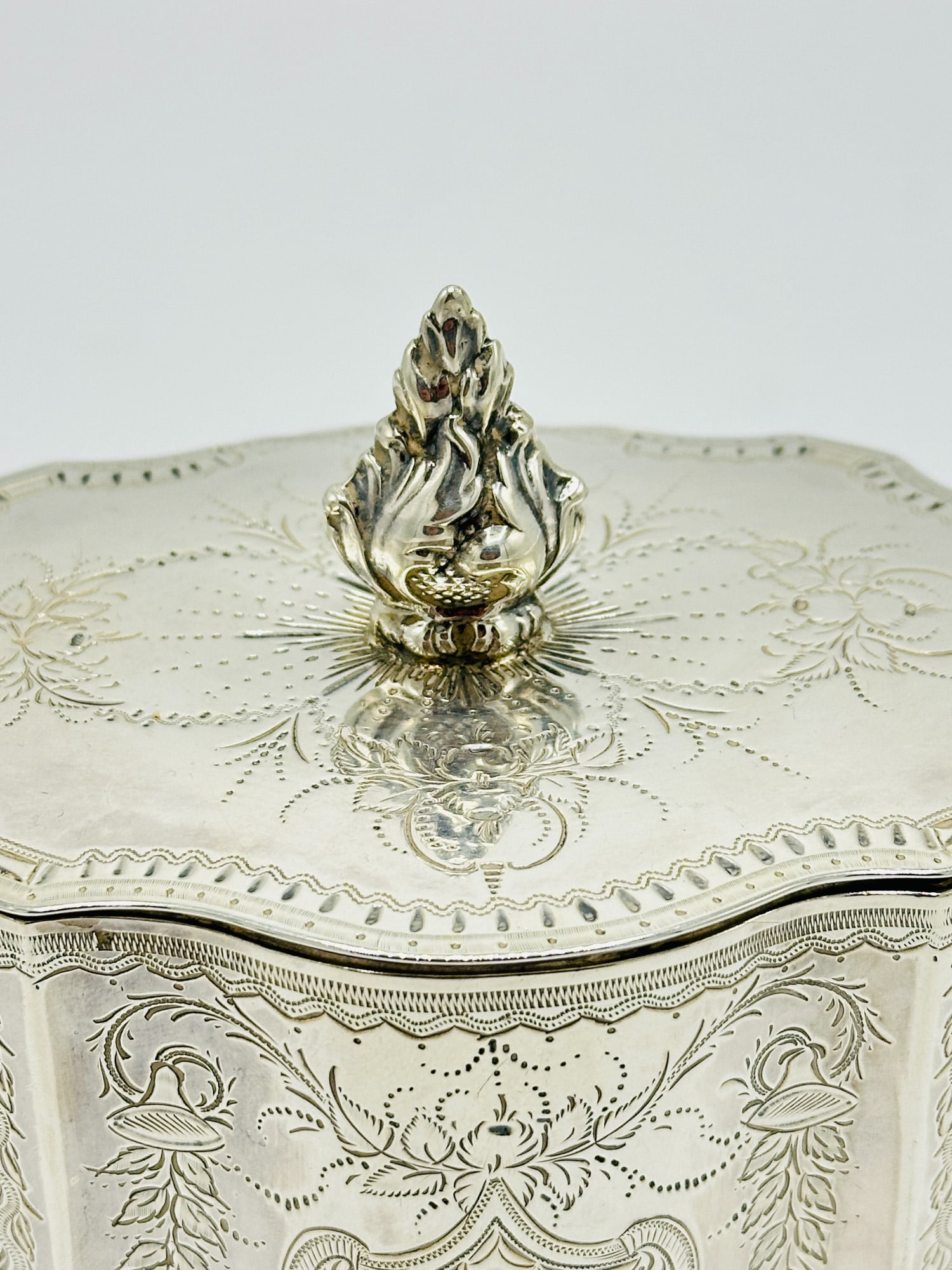 American Silver Tea Caddy - 4