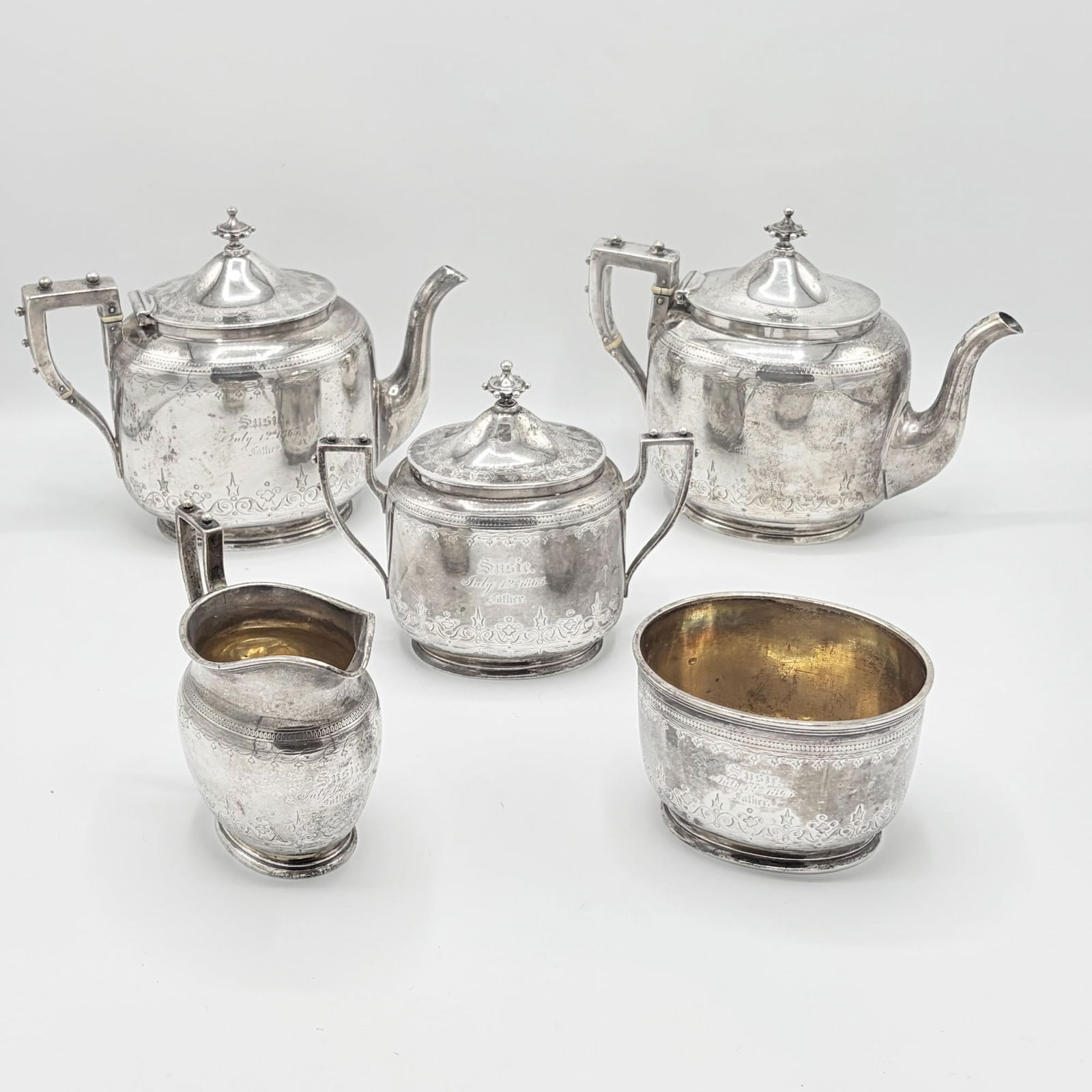American Sterling Silver Tea and Coffee Service (1 of 11)