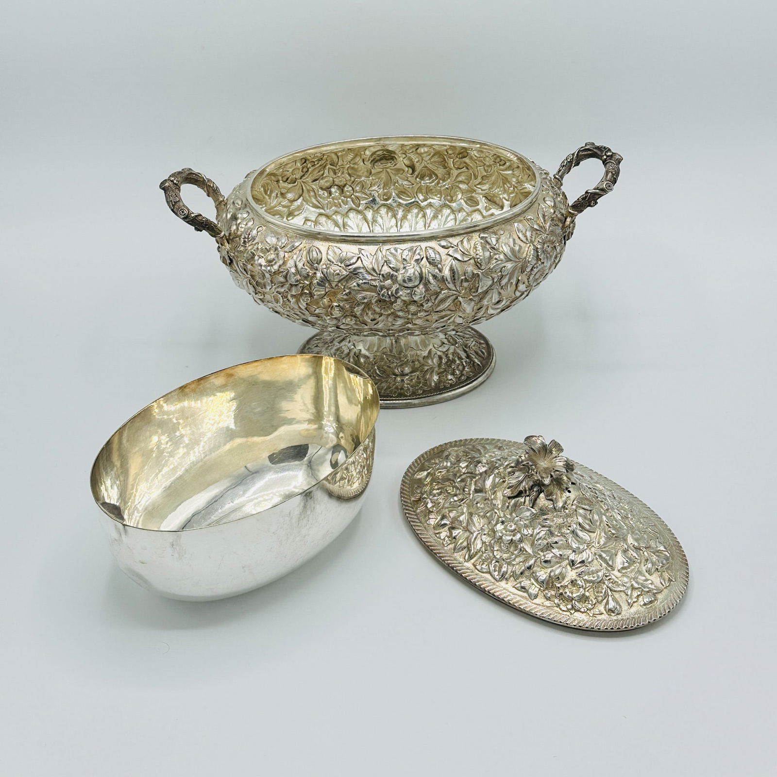 American Sterling Silver Covered Tureen - 8