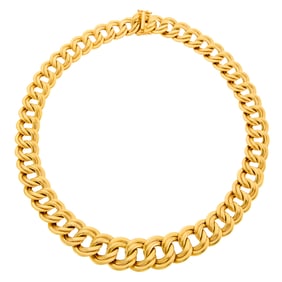 Gold Link Collar Necklace