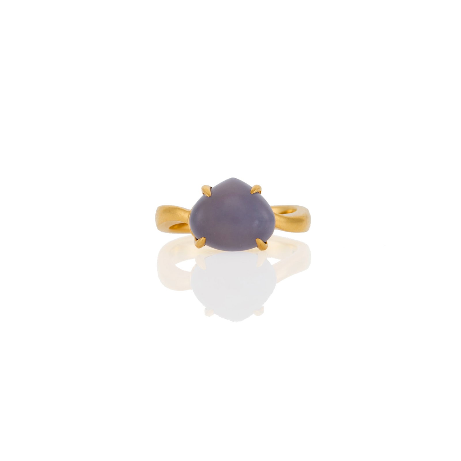 Bulgari Gold and Cabochon Chalcedony Ring (1 of 1)