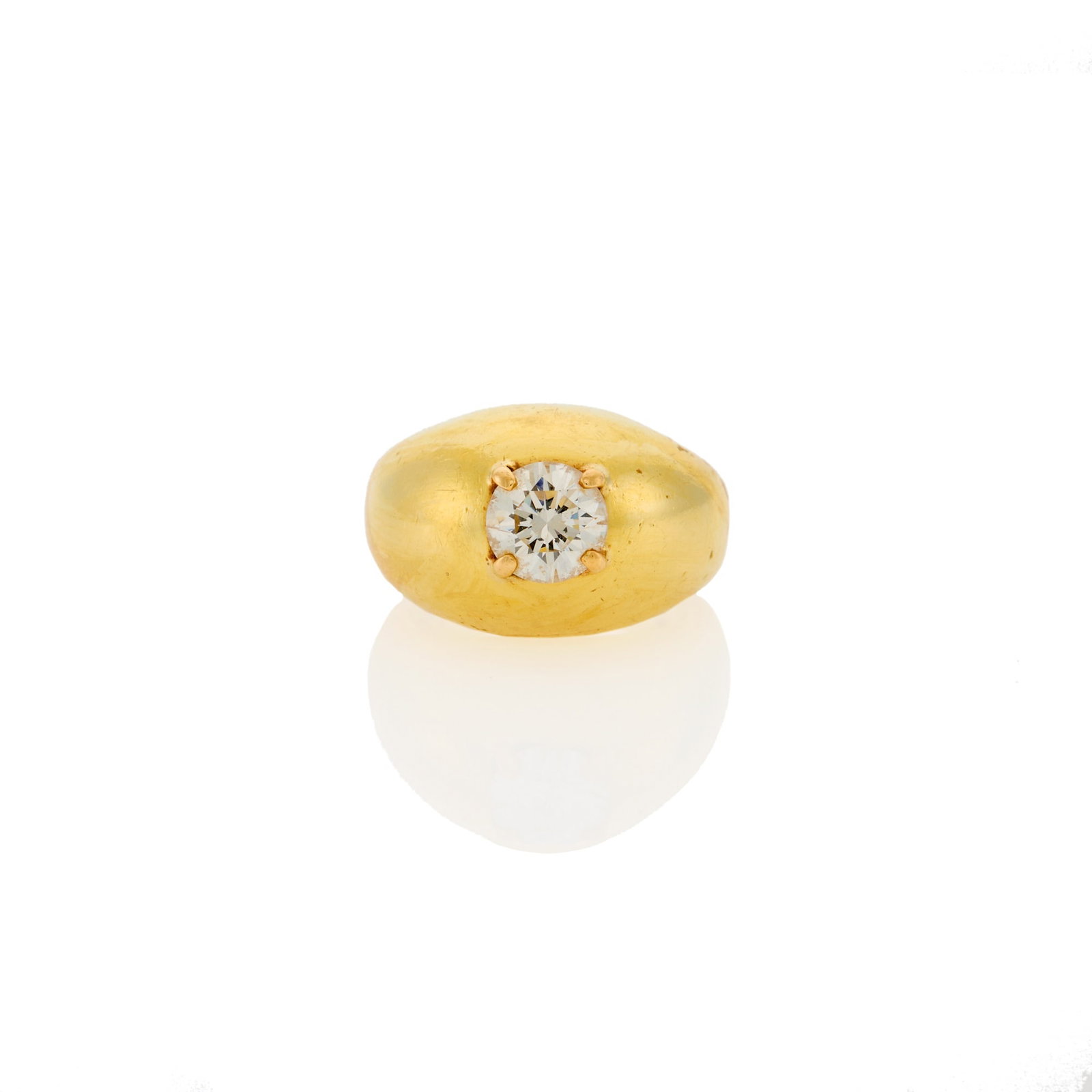 Gold and Diamond Bombé Ring (1 of 1)