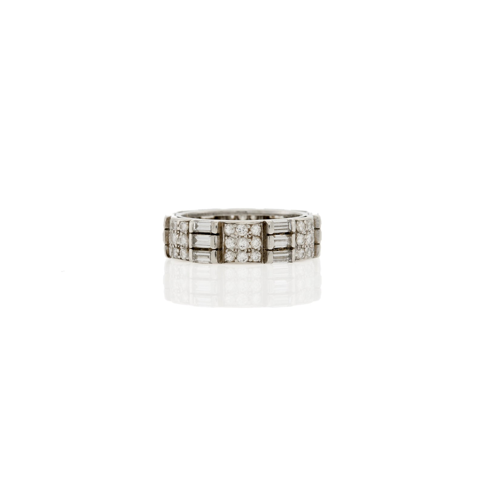 White Gold and Diamond Band Ring (1 of 1)