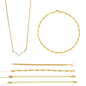 Group of Gold and Diamond Jewelry