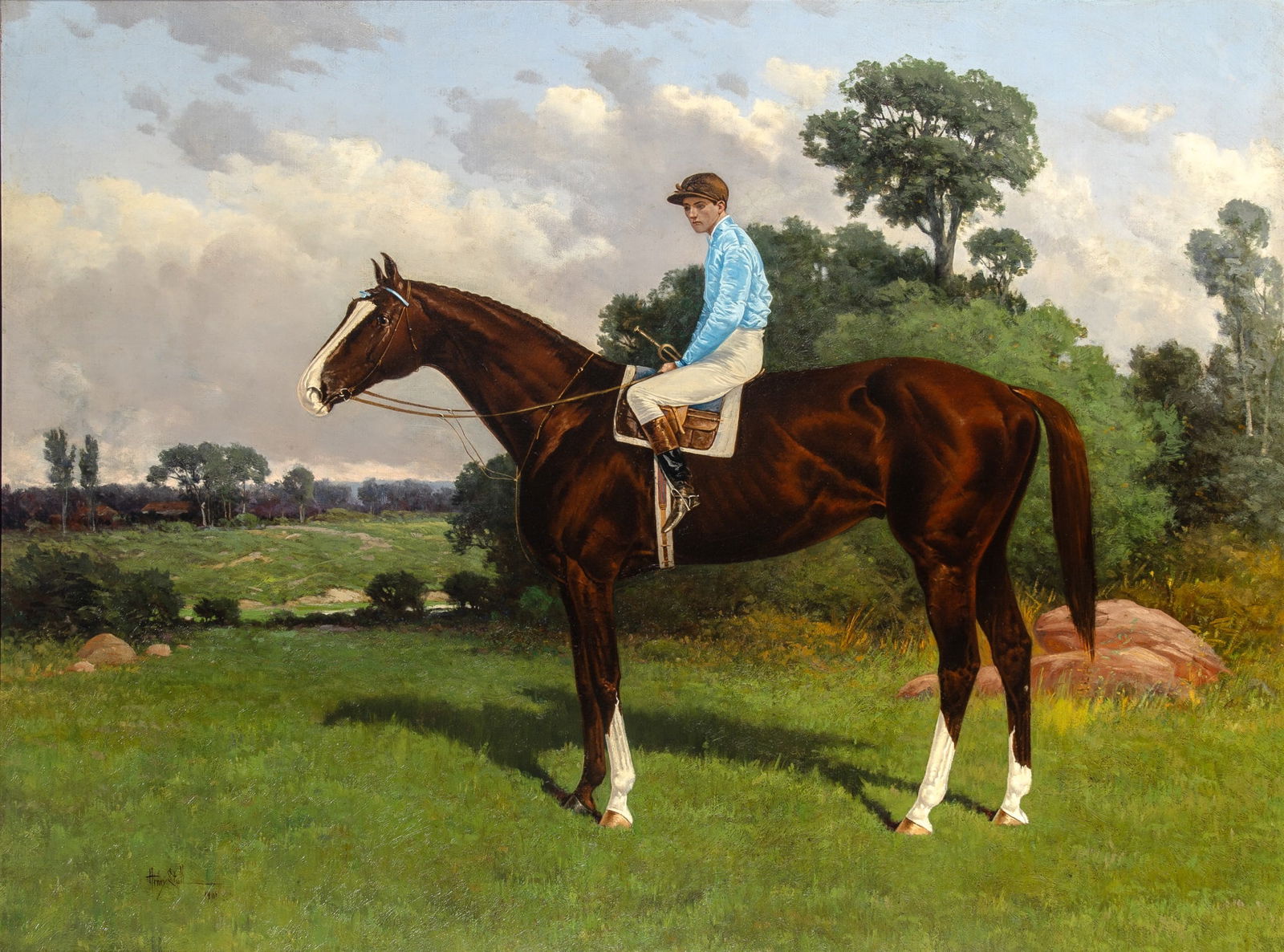 Henry Stull: American, 1851-1913Nasturtium, 1901Signed and dated Henry Stull/ 1901 (ll)Oil on canvas33 x 44 inches (83.8 x 111.8 cm) (Framed 36 3/4 x 47 3/4 inches) Relined; frame rubbing;