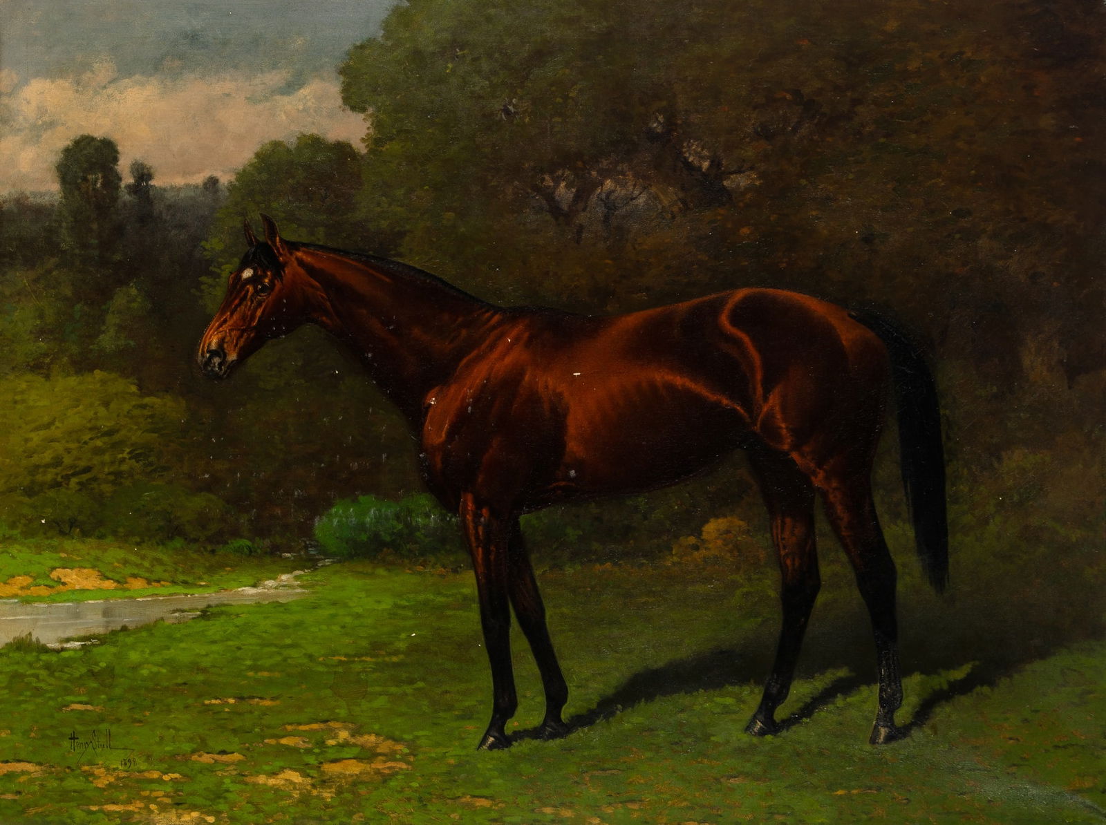 Henry Stull: American, 1851-1913 Meddler, 1898Signed and dated Henry Stull/ 1898 (ll); inscribed Meddler/ painted by/ Henry Stull/ for Hon... C. Whitney on the reverseOil on canvas32 x 40 inches (91.3