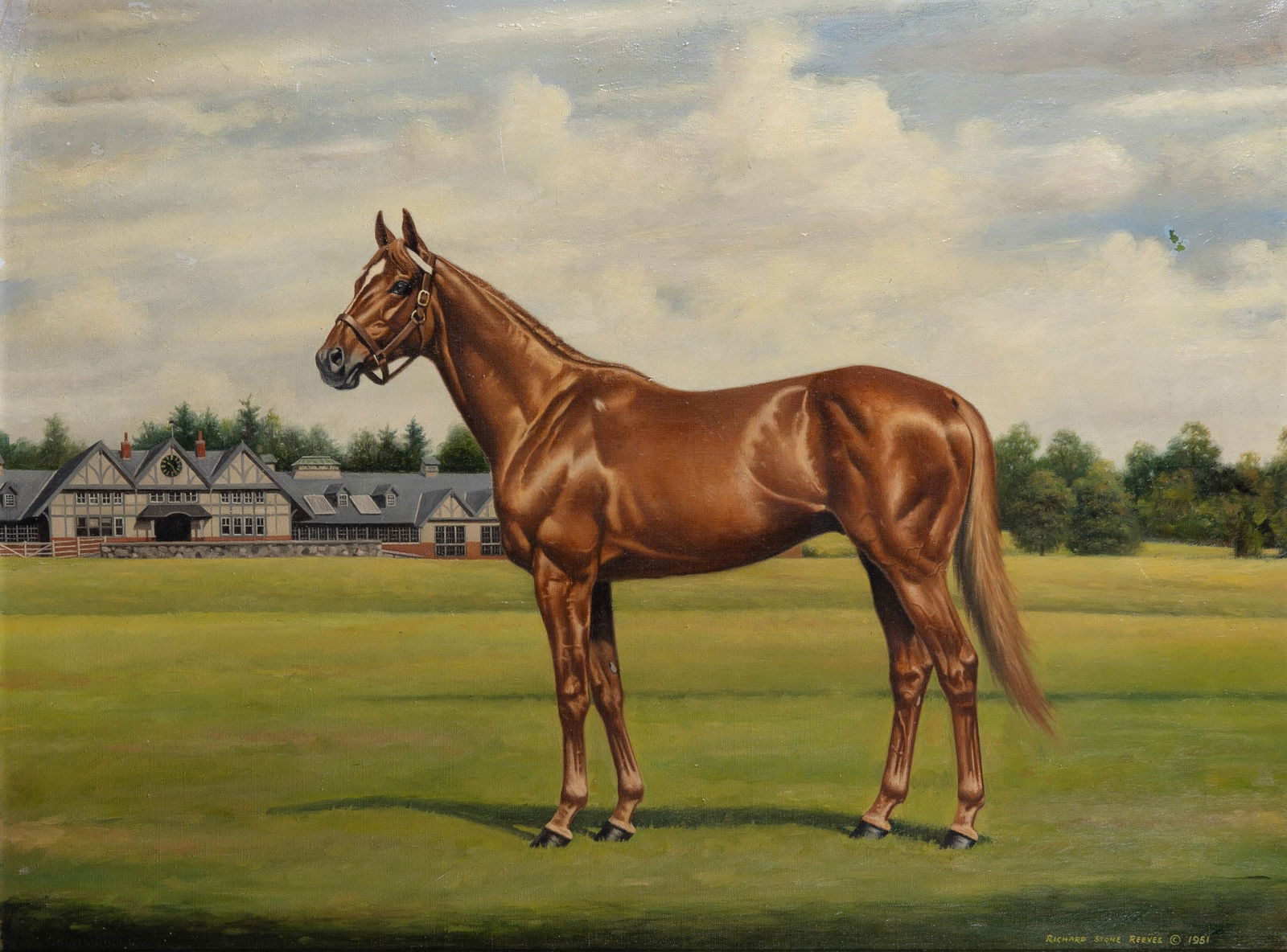 Richard Stone Reeves: American, 1919-2005 Counterpoint, 1951 Signed and dated RICHARD STONE REEVES © 1951 (lr); the inscription on the plaque affixed to the frame reads COUNTERPOINT/ Ch. C 1948, By Count Fleet -