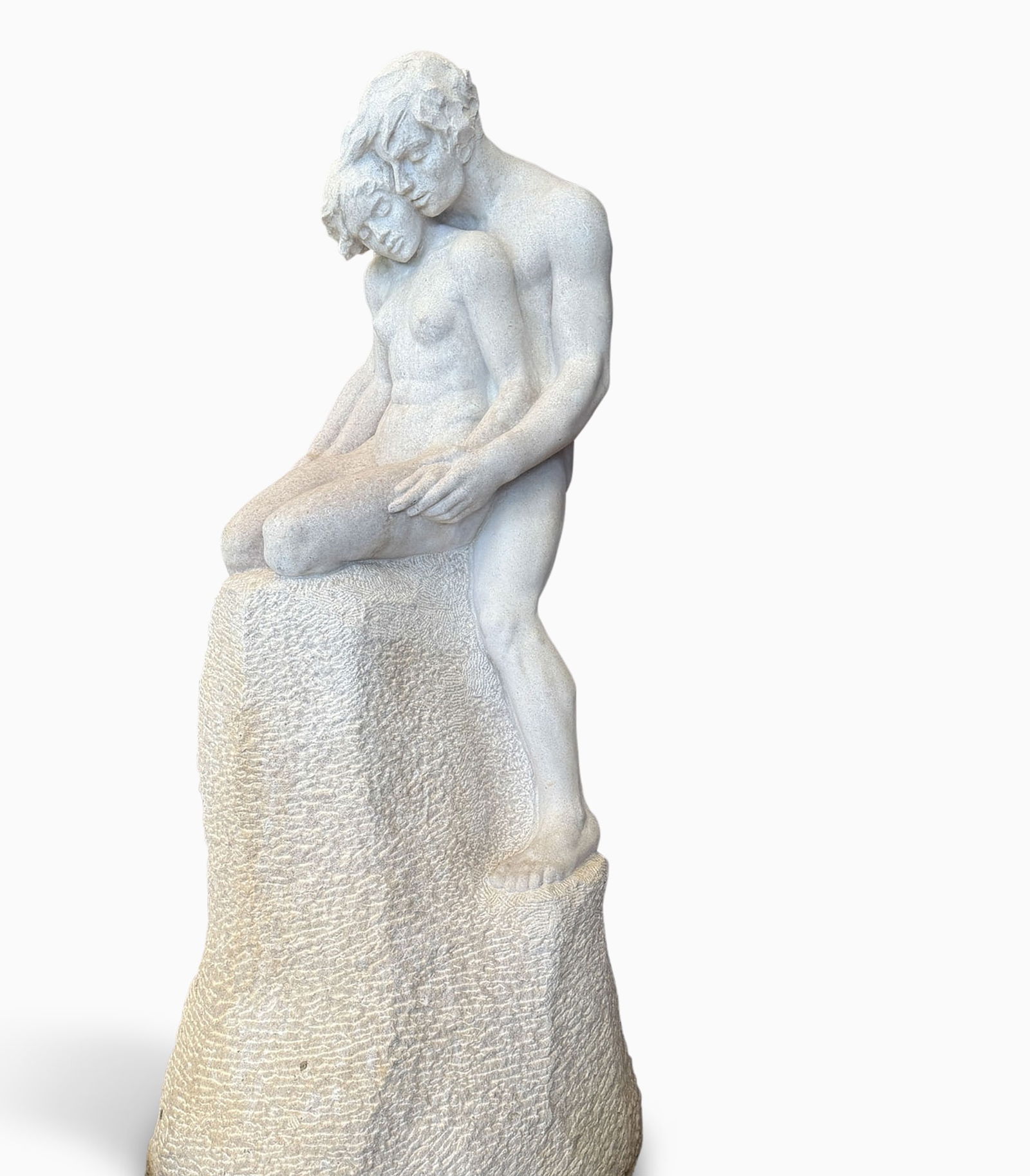 Gertrude Vanderbilt Whitney: American, 1875-1942 Lovers Stone Height 64 inches (162.6 cm) Note: This work will be sold in situ, and the buyer will be responsible for its collection from the Lexington, KY location. The