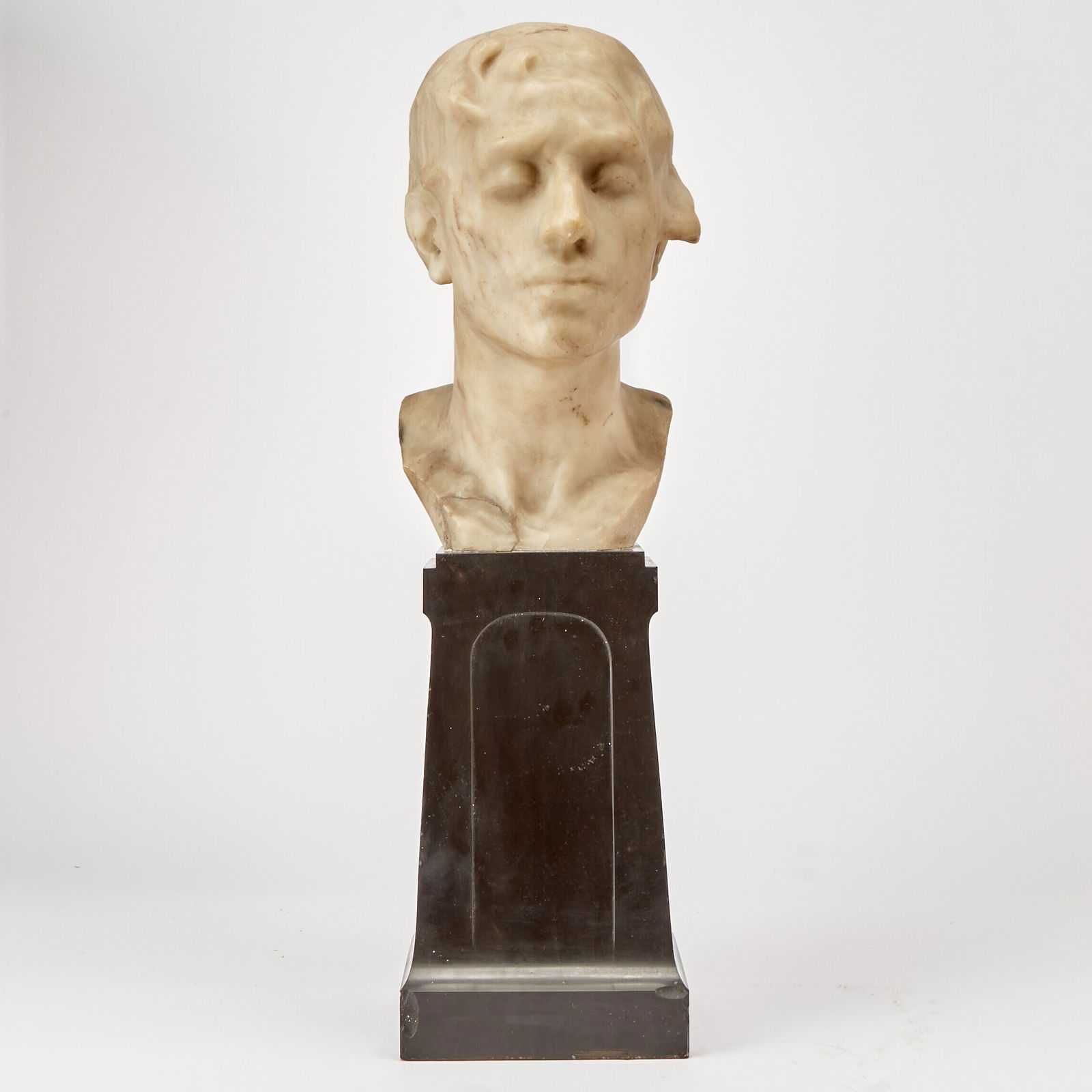 Gertrude Vanderbilt Whitney: American, 1875-1942 Head for the Titanic Memorial, 1915 Signed G. V. Whitney. and dated 1915 near the base Marble Height 11 1/4 inches (28.6 cm) The stone is stained and has tape remnants on the