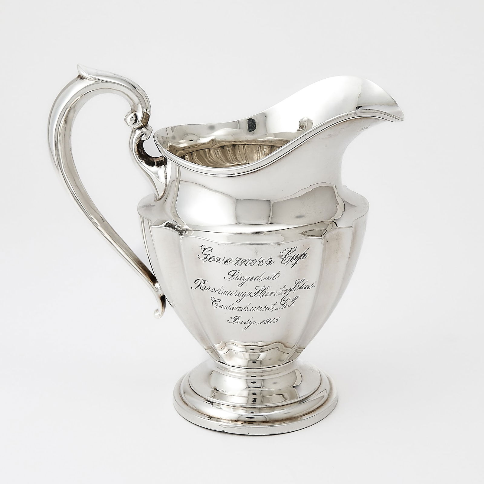 American Sterling Silver Polo Trophy Pitcher, Engraved for H.P. Whitney (1 of 5)