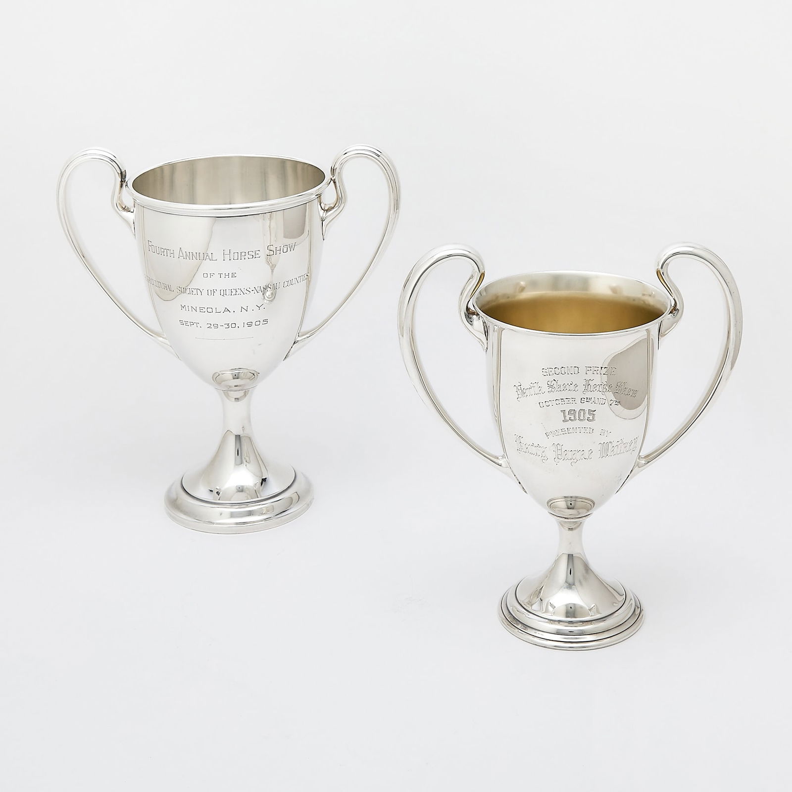 Two American Sterling Silver Horse Trophies, Related to H.P. Whitney (1 of 4)
