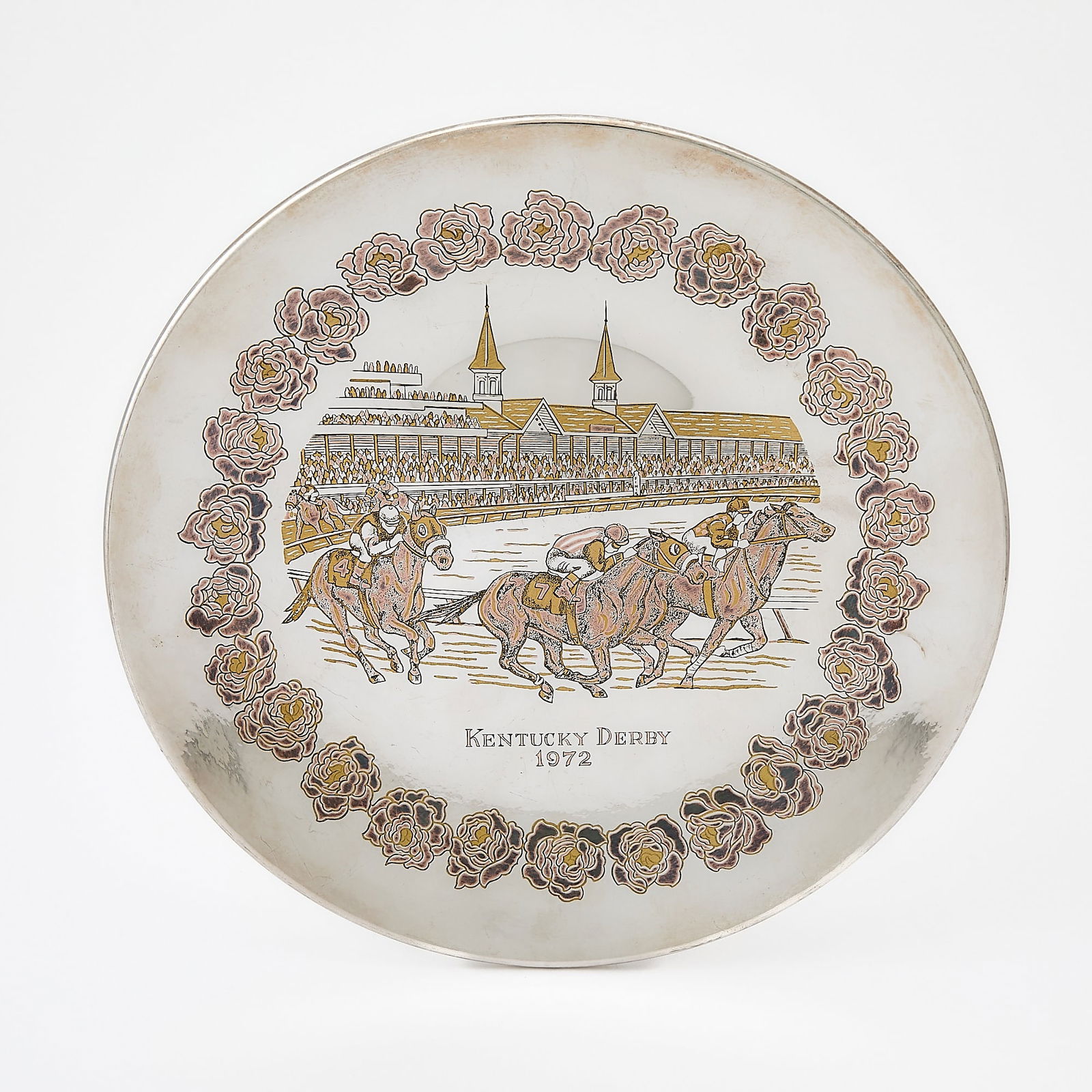 American Damascene Sterling Silver Kentucky Derby Plate (1 of 3)