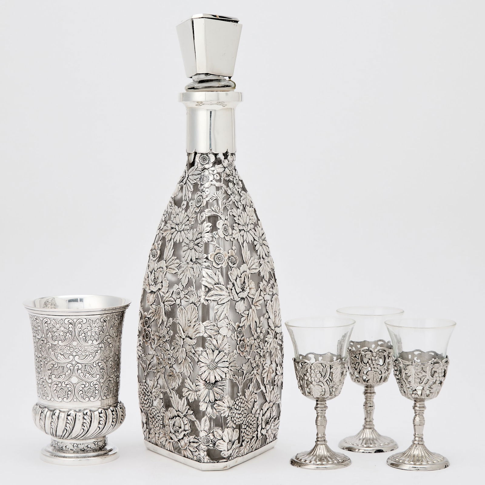 Continental Silver-Mounted Glass Carafe (1 of 5)