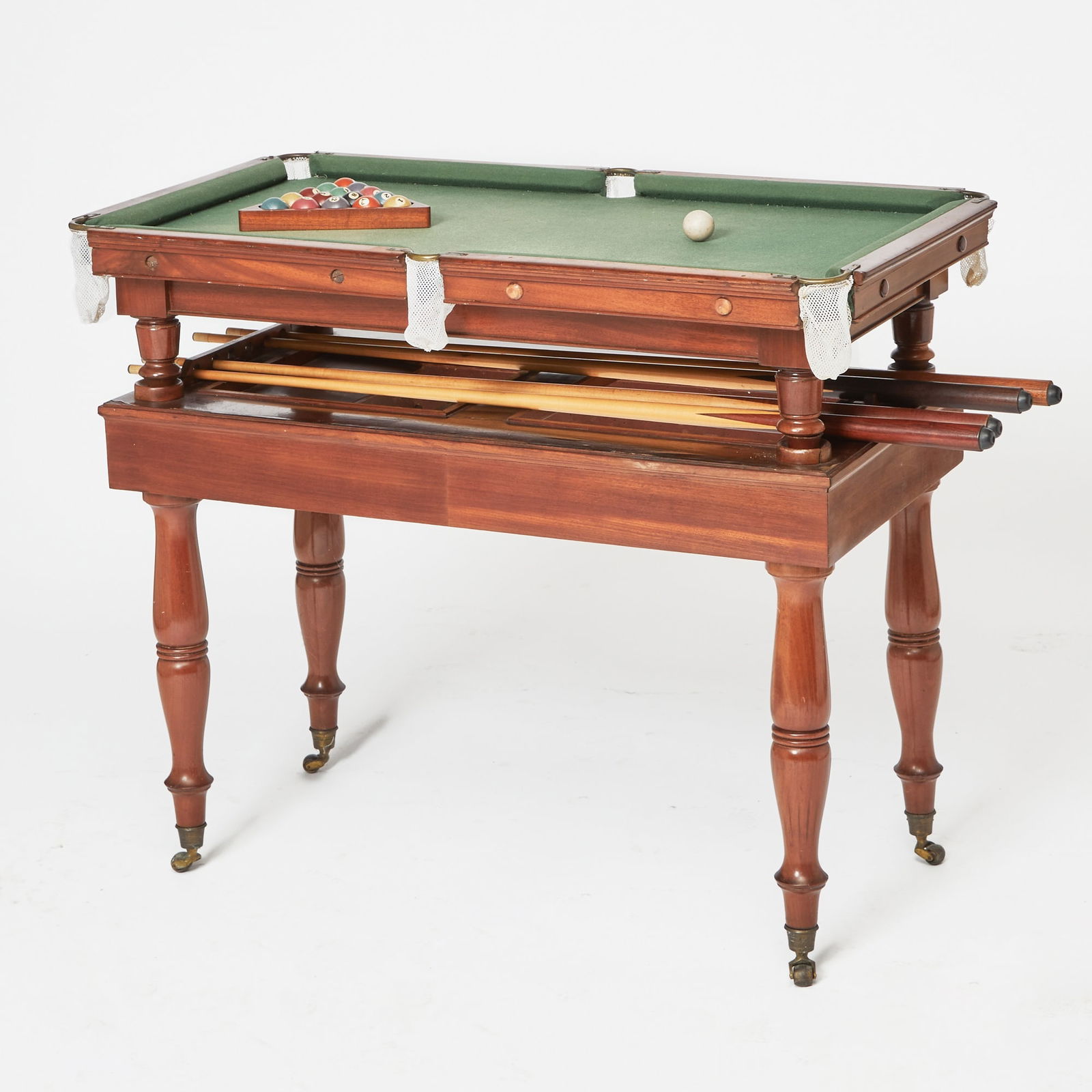 Victorian Mahogany Billiardette Table and Stand (1 of 5)