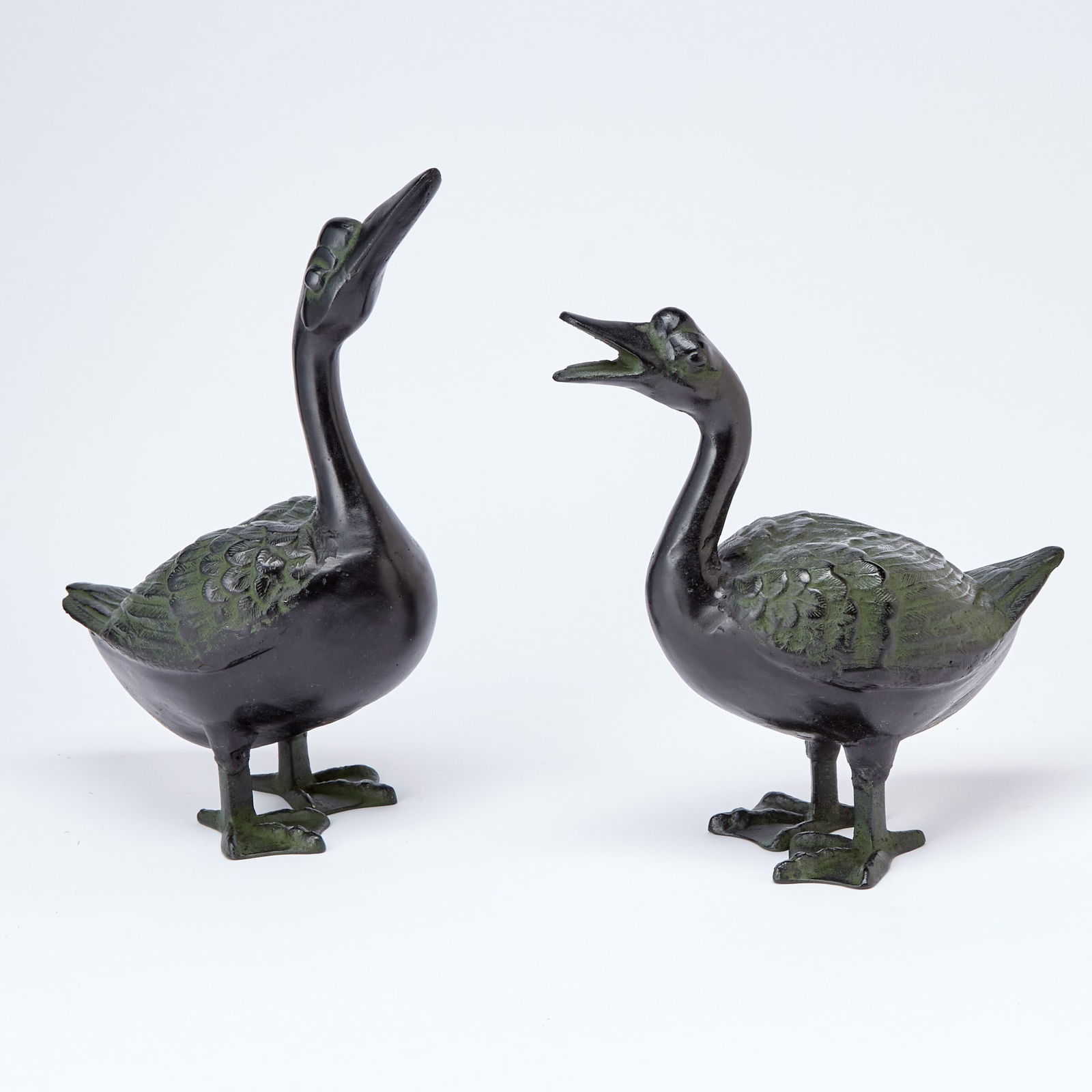 Pair of Japanese Bronze Figures of Ducks (1 of 3)