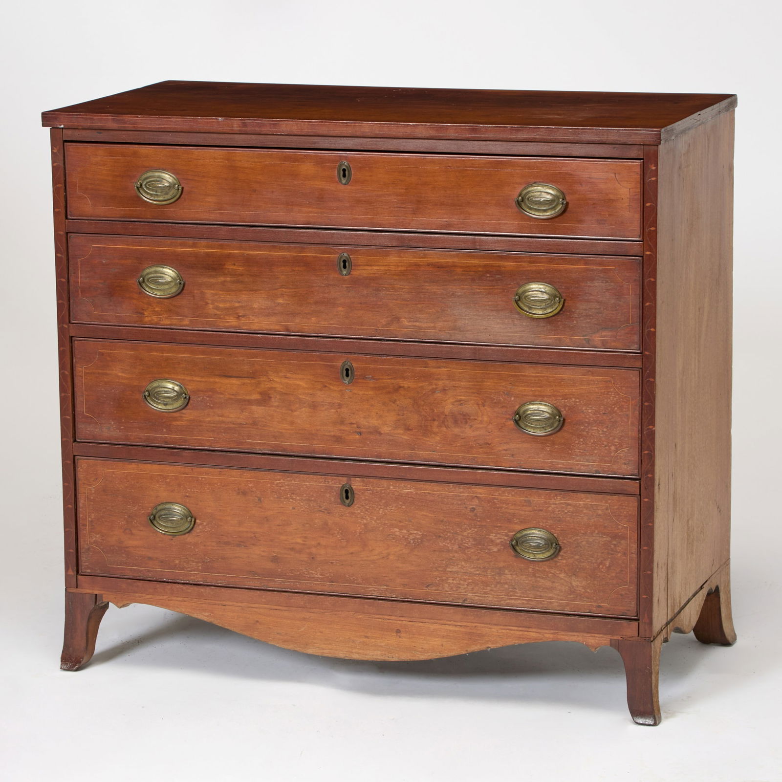 American Federal Inlaid Cherry Chest of Drawers (1 of 5)