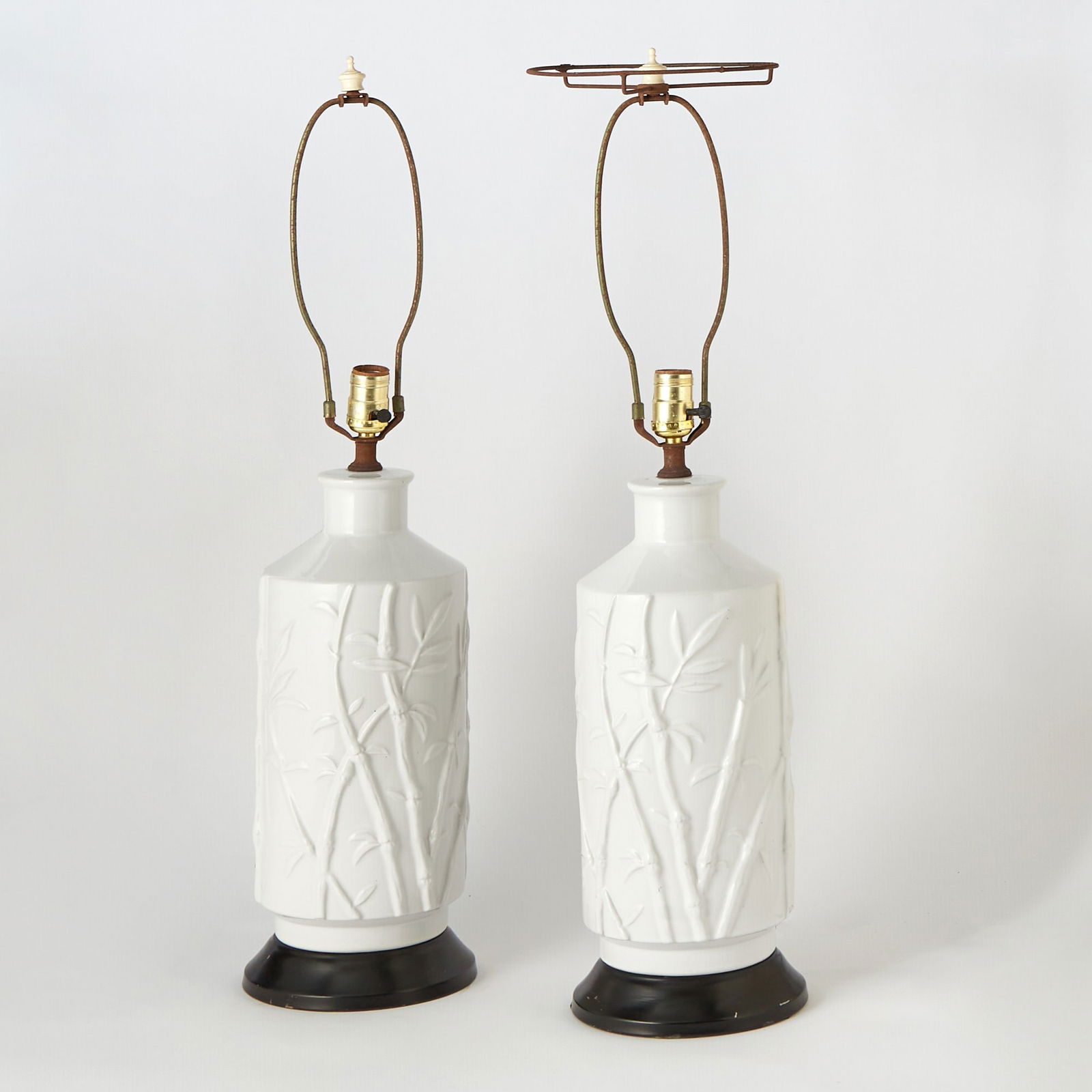 Pair of Chinese White Porcelain Table Lamps (1 of 2)
