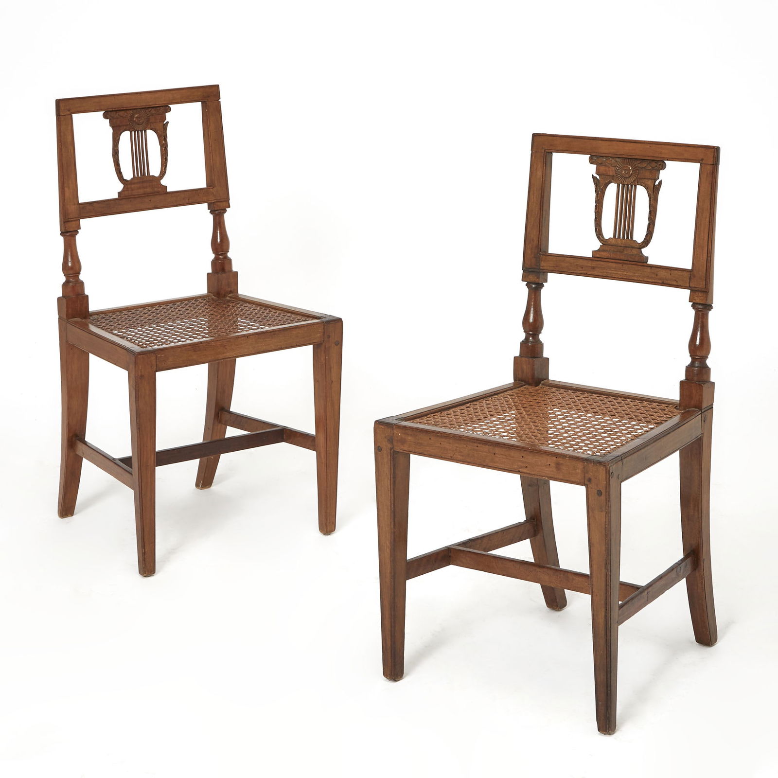 Pair of Italian Walnut Side Chairs (1 of 3)