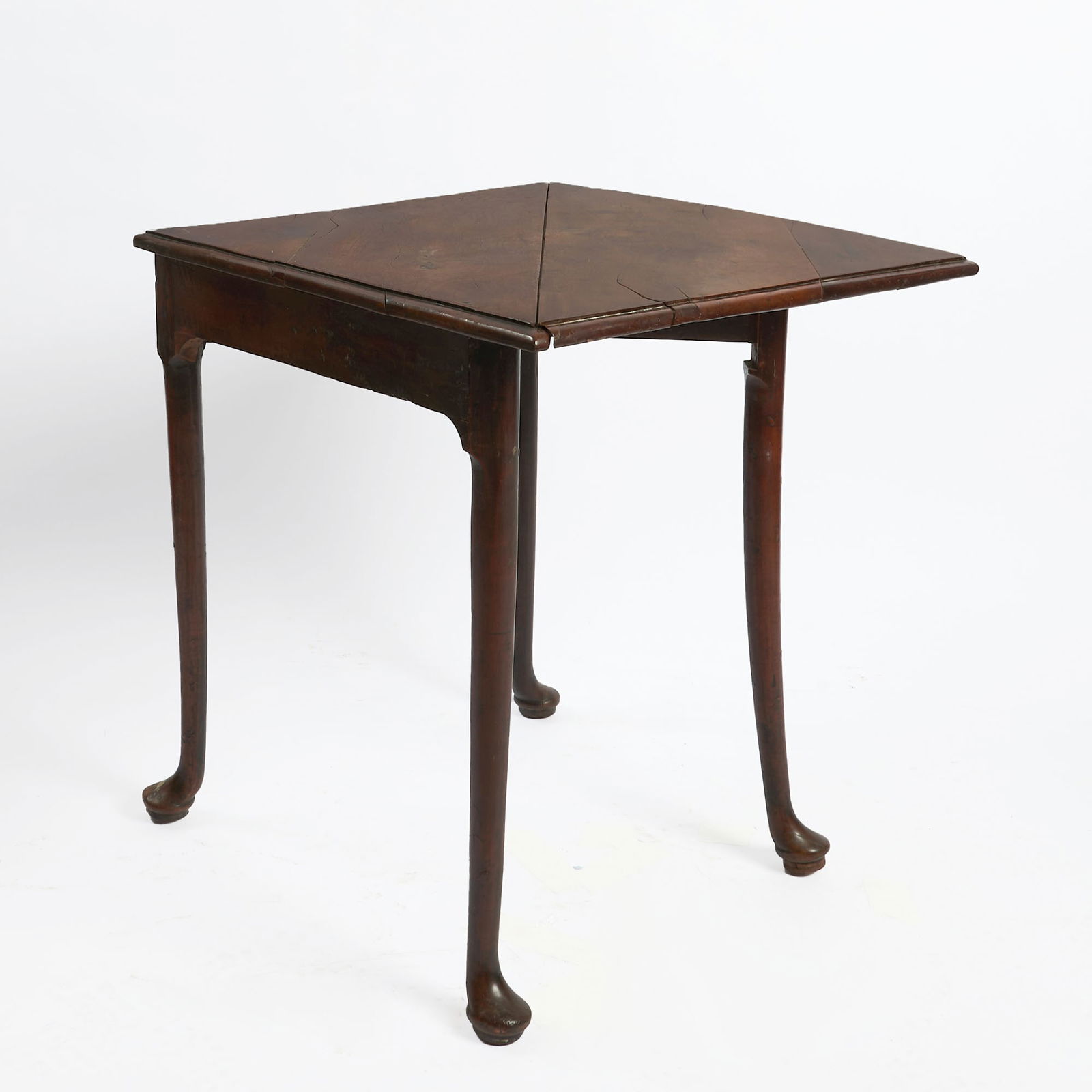 George I Triangular Shaped Mahogany Drop-Leaf Table (1 of 4)