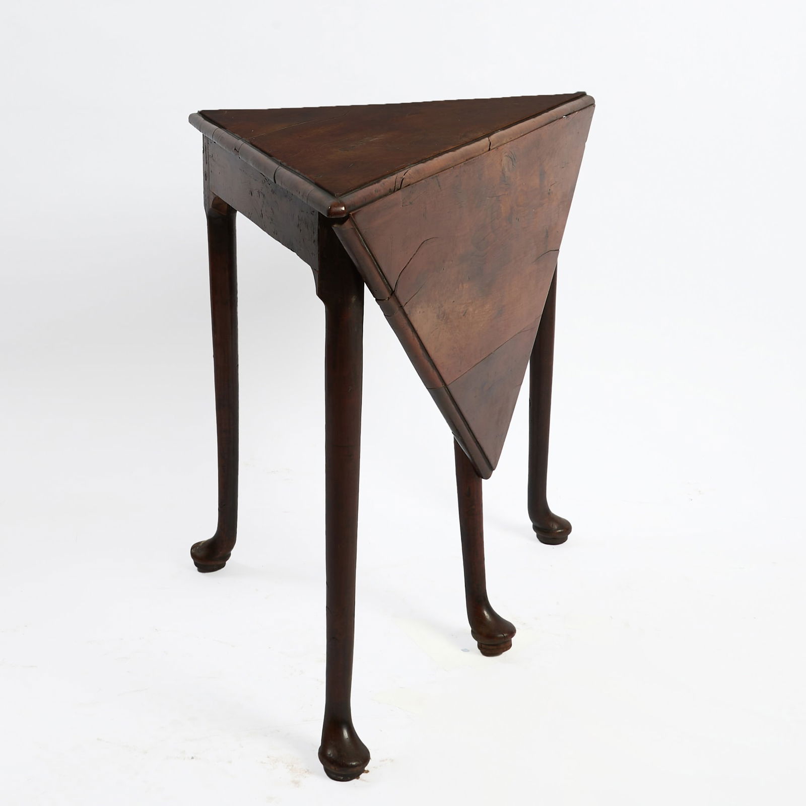 George I Triangular Shaped Mahogany Drop-Leaf Table - 3