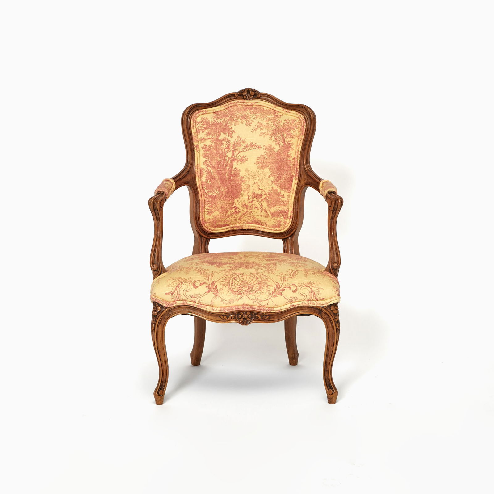 Louis XV Style Upholstered Walnut Child's Fauteuil (1 of 3)