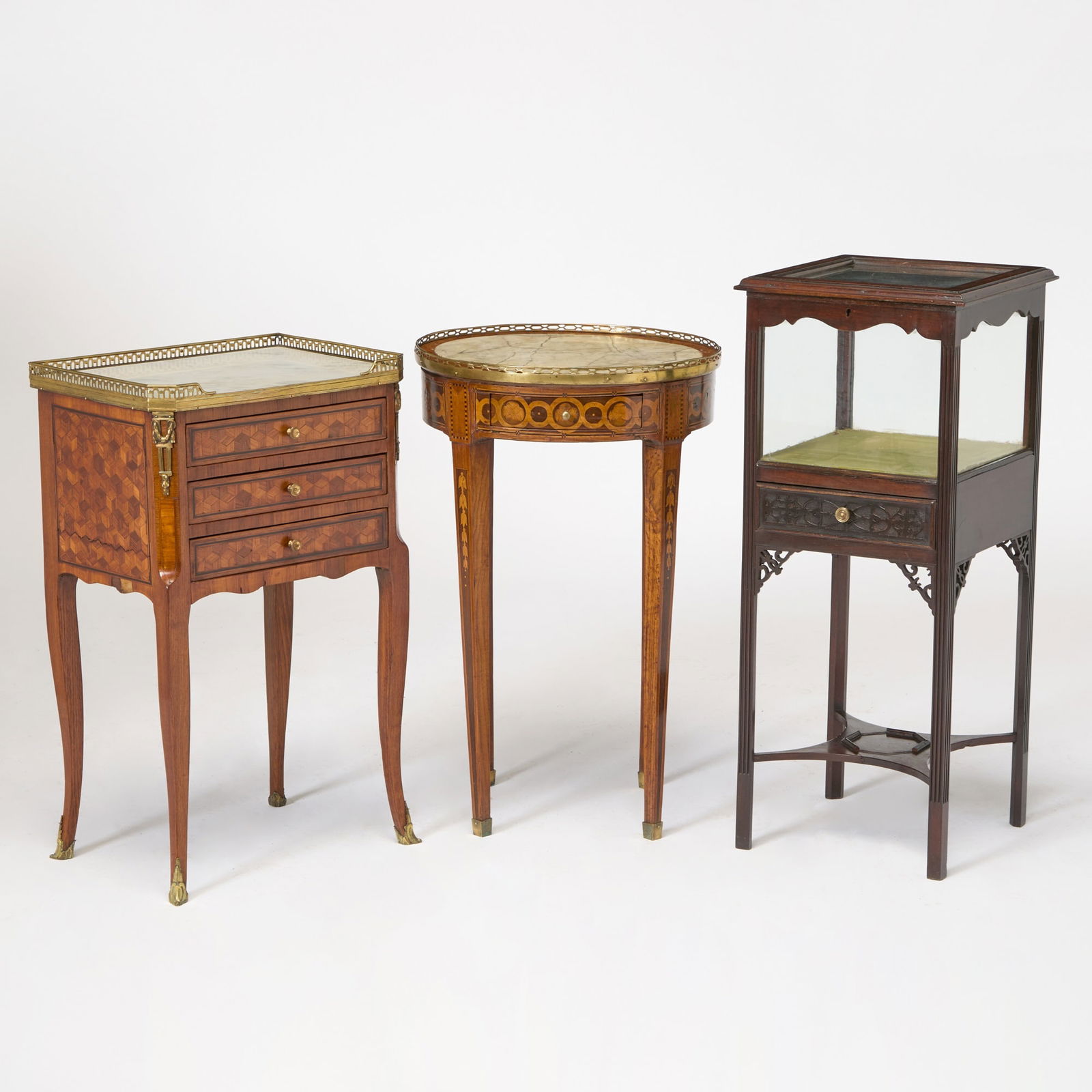 Two Louis XVI Style Marble Top Occasional Tables (1 of 8)