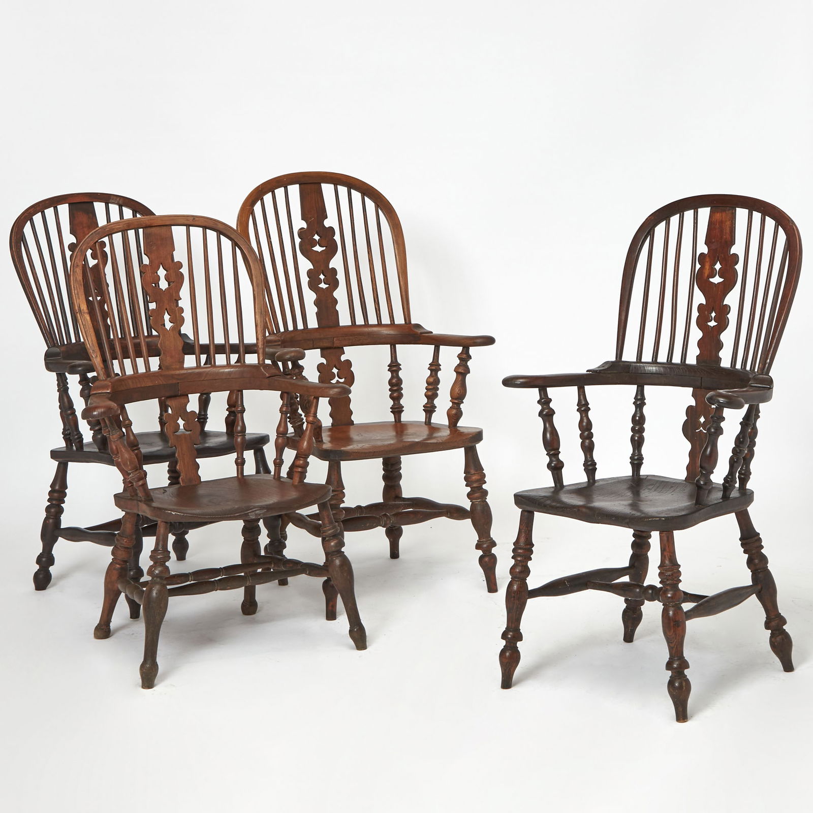 Four English Windsor Oak Armchairs (1 of 3)
