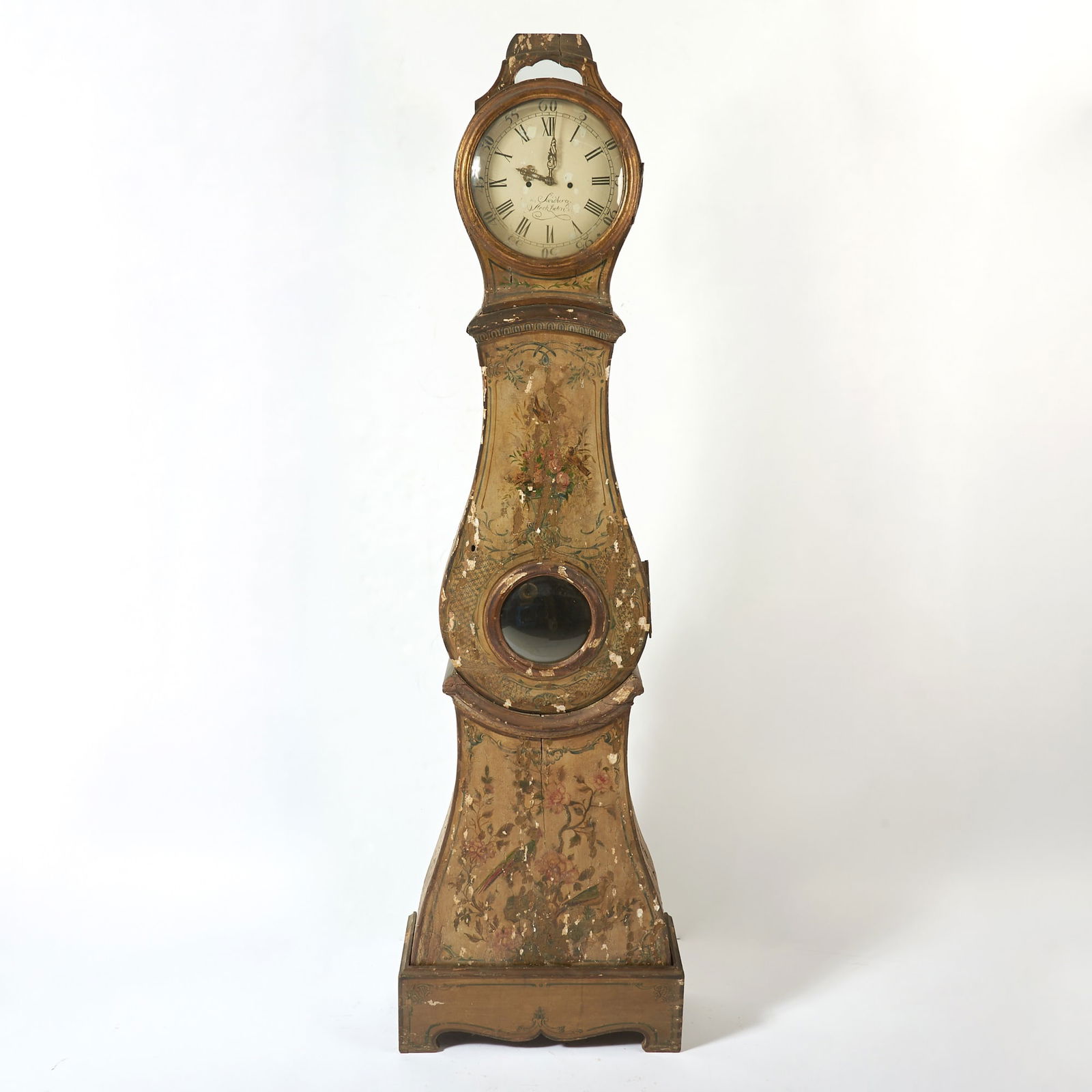 Late Gustavian Painted Wood Mora Tall Case Clock (1 of 4)