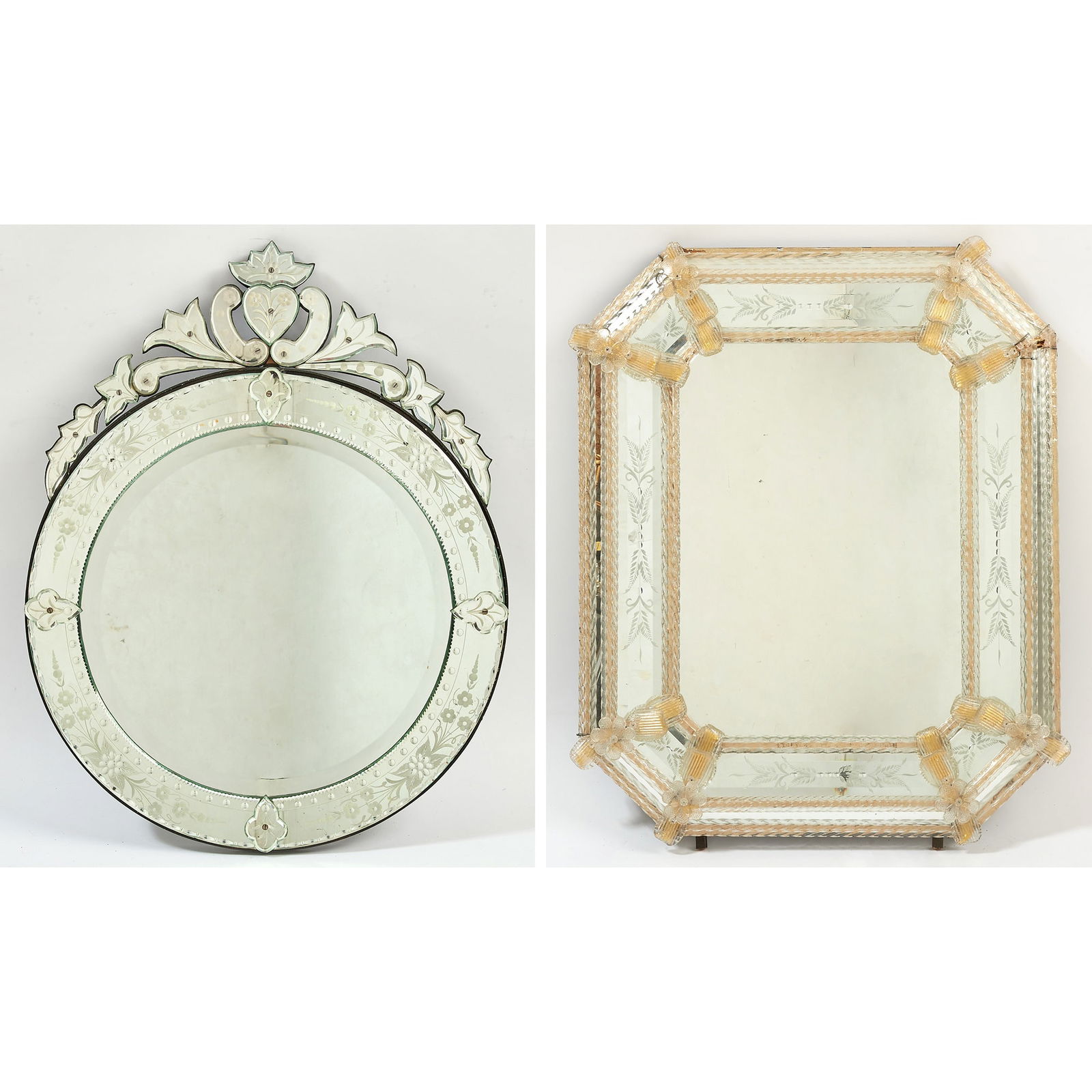 Two Venetian Glass Mirrors (1 of 7)