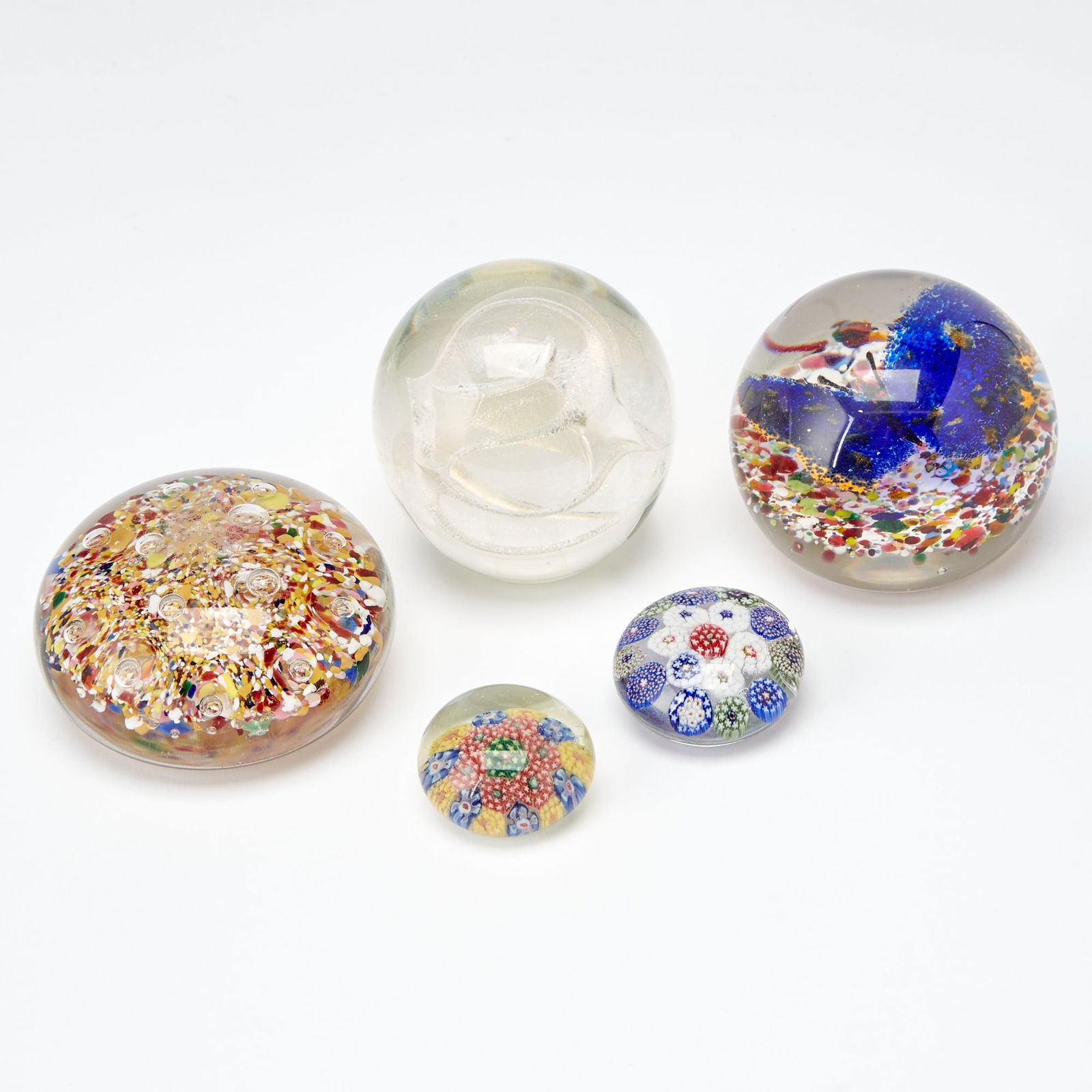 Group of Five Glass Paperweights (1 of 2)