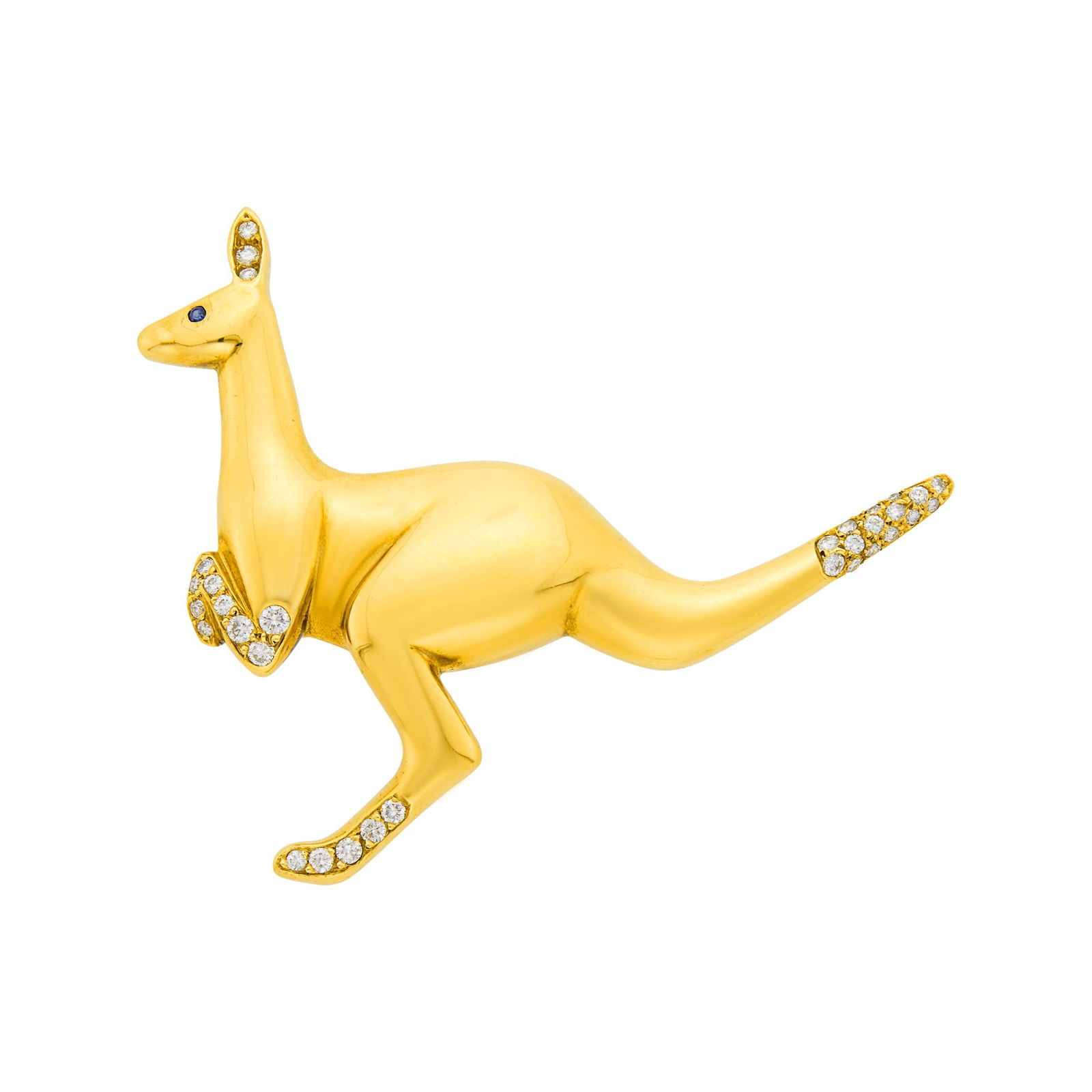 Van Cleef & Arpels Gold and Diamond Kangaroo Brooch, France (1 of 1)
