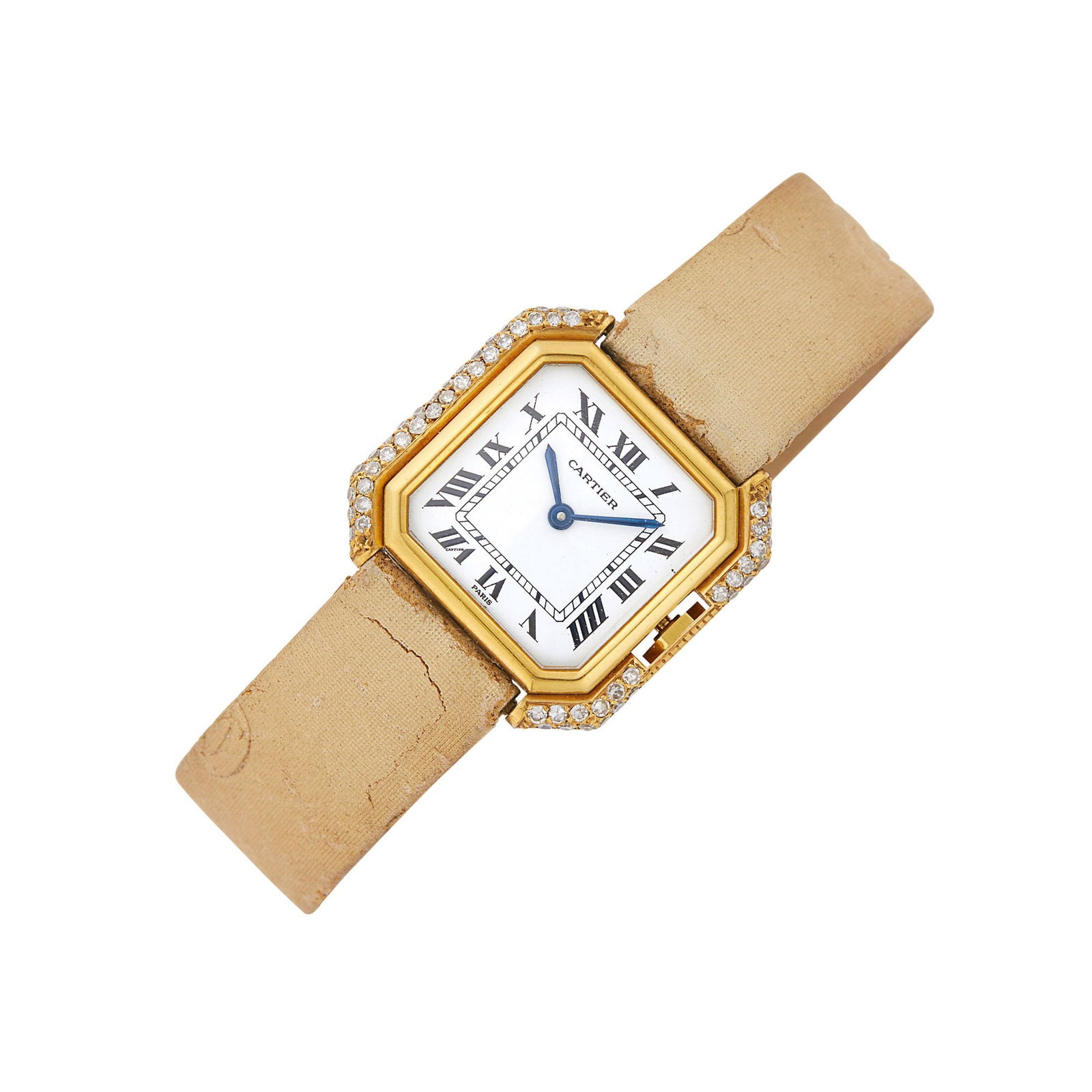 Cartier Paris Gold and Diamond 'Ceinture' Wristwatch, Ref. 139 (1 of 1)