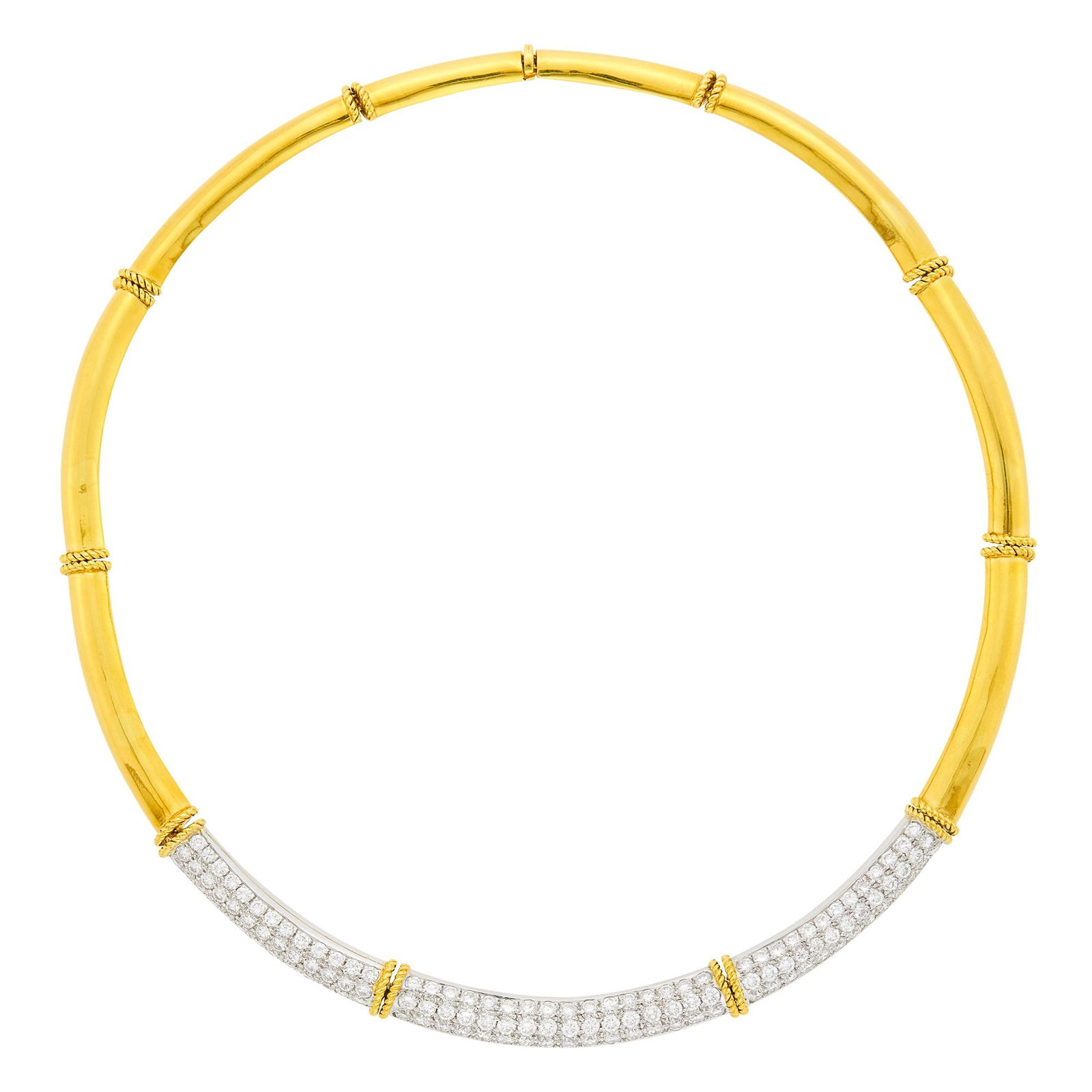 Two-Color Gold and Diamond Necklace (1 of 1)
