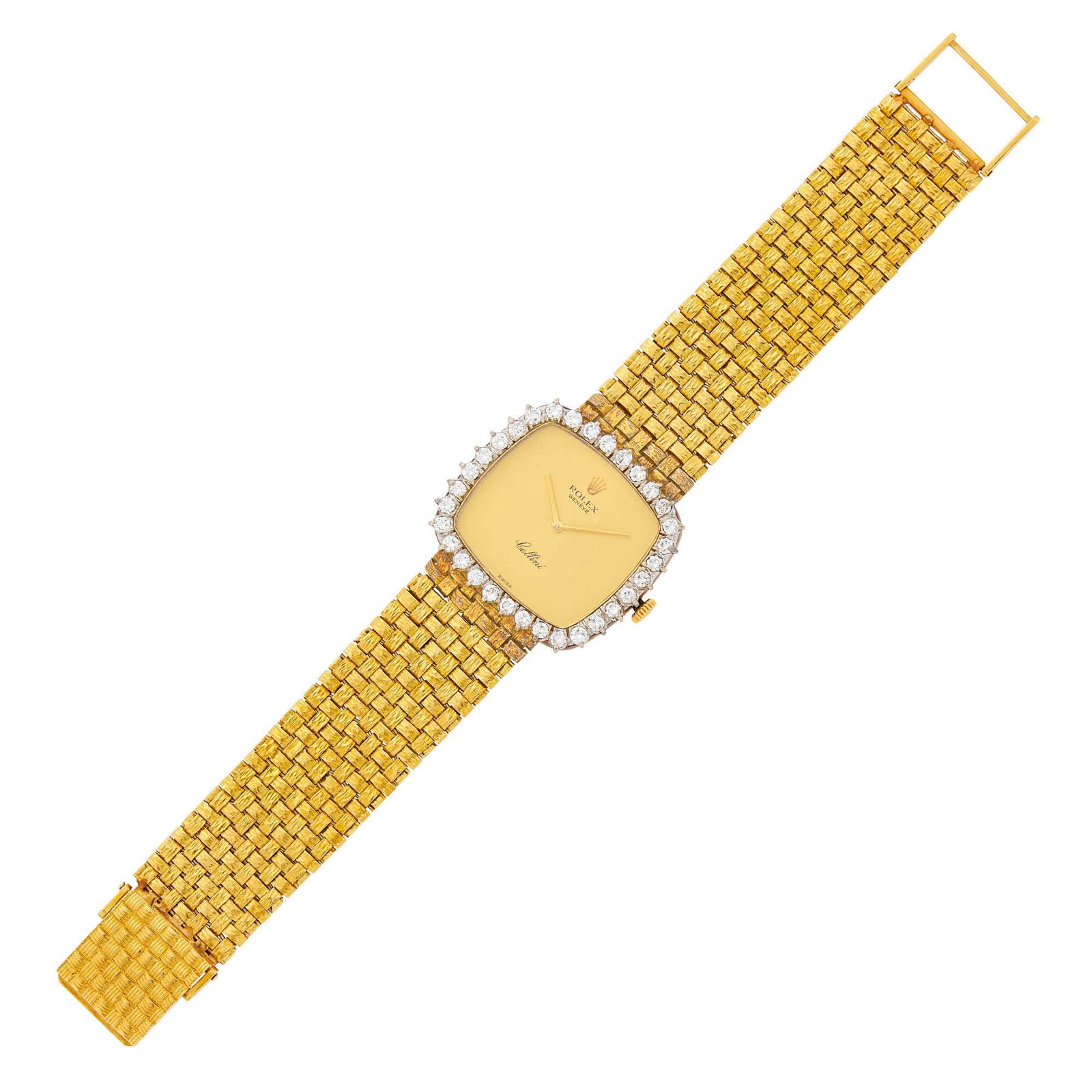 Rolex Two-Color Gold and Diamond 'Cellini' Wristwatch, Ref. 4084 (1 of 2)
