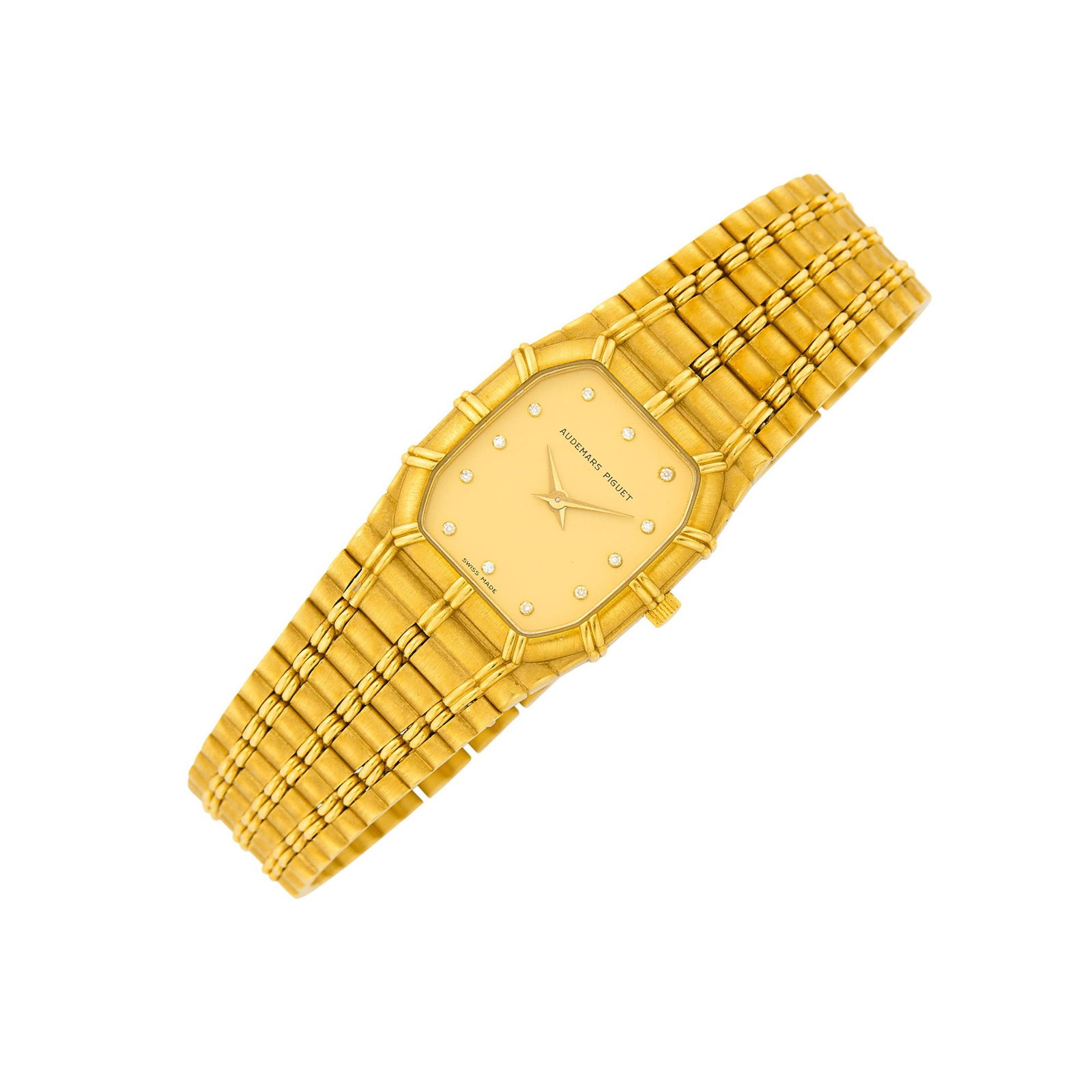 Audemars Piguet Gold and Diamond 'Bamboo' Wristwatch (1 of 1)