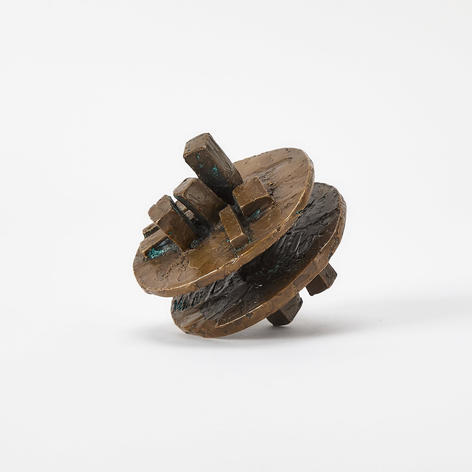 Dorothy Dehner: American, 1901-1994 Untitled Bronze 3 x 3 x 3 inches (7.6 x 7.6 x 7.6 cm) Some scattered blue/white oxidation in crevices throughout.