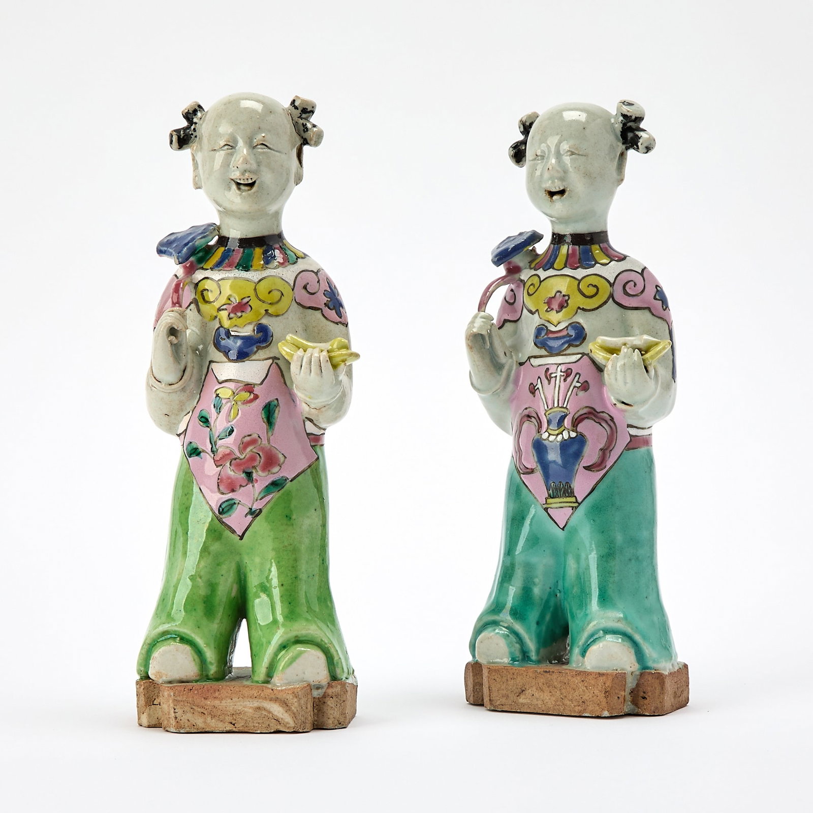 A Pair of Chinese Famille Rose Porcelain Laughing Boys 18th Century (1 of 8)